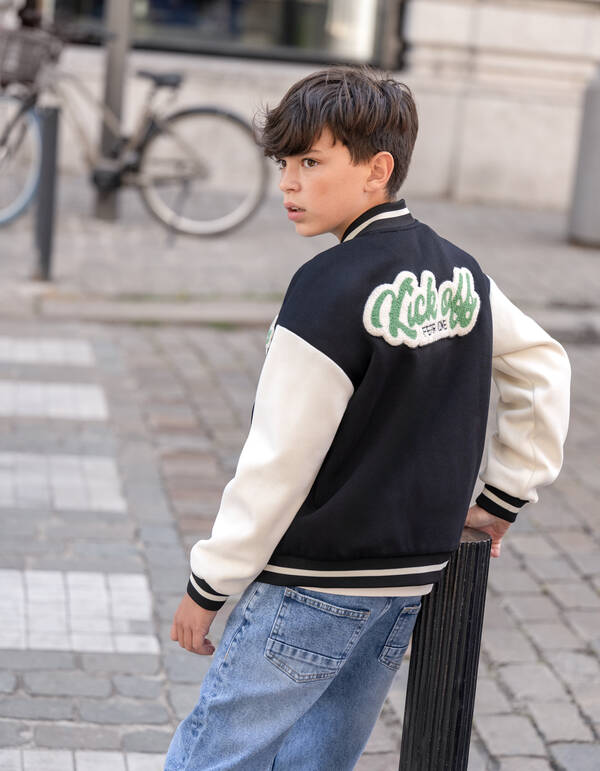 Kick Off Artwork Bomber Zwart/Wit SHOEBY BOYS