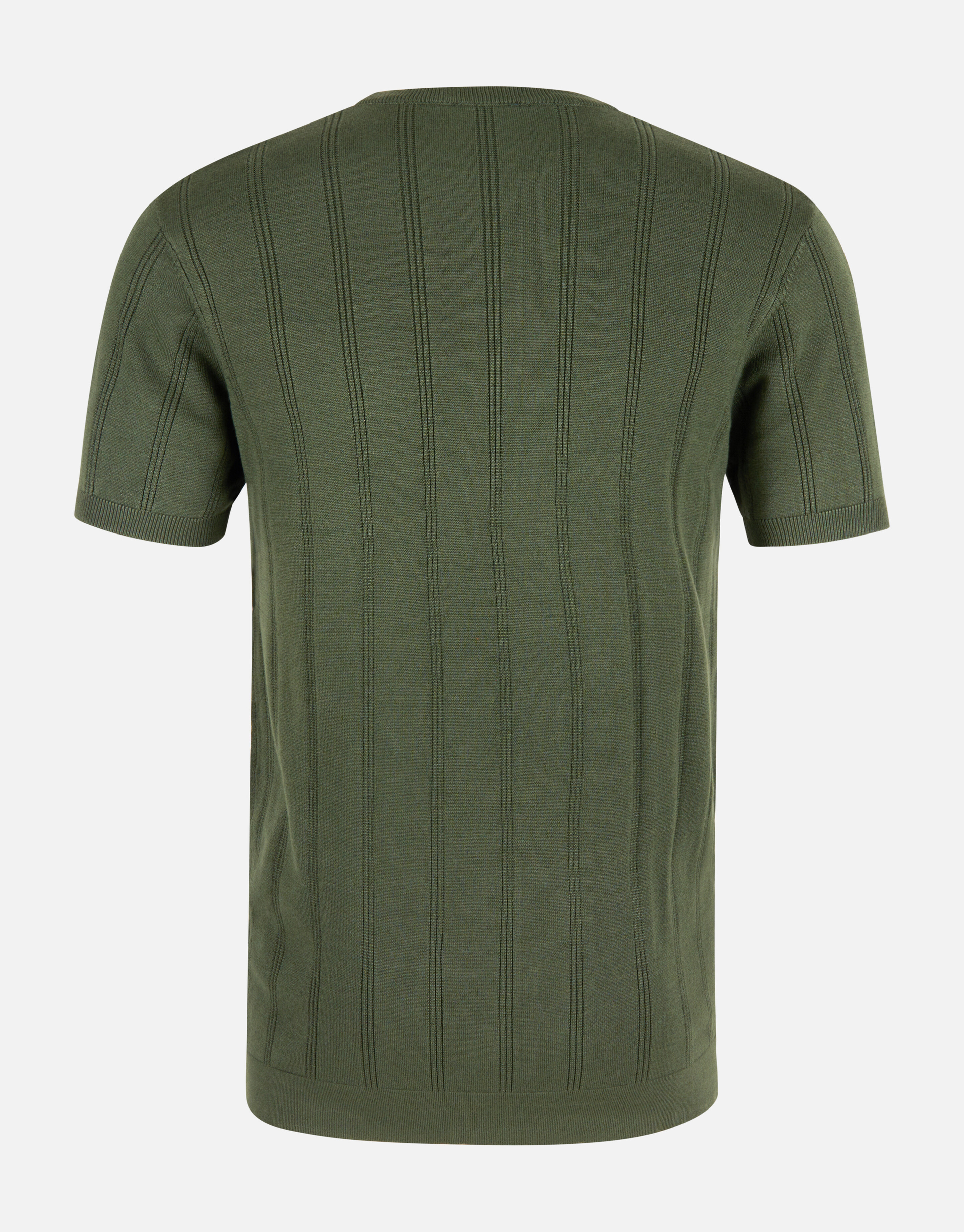 Gebreid T-shirt Donkergroen SHOEBY MEN