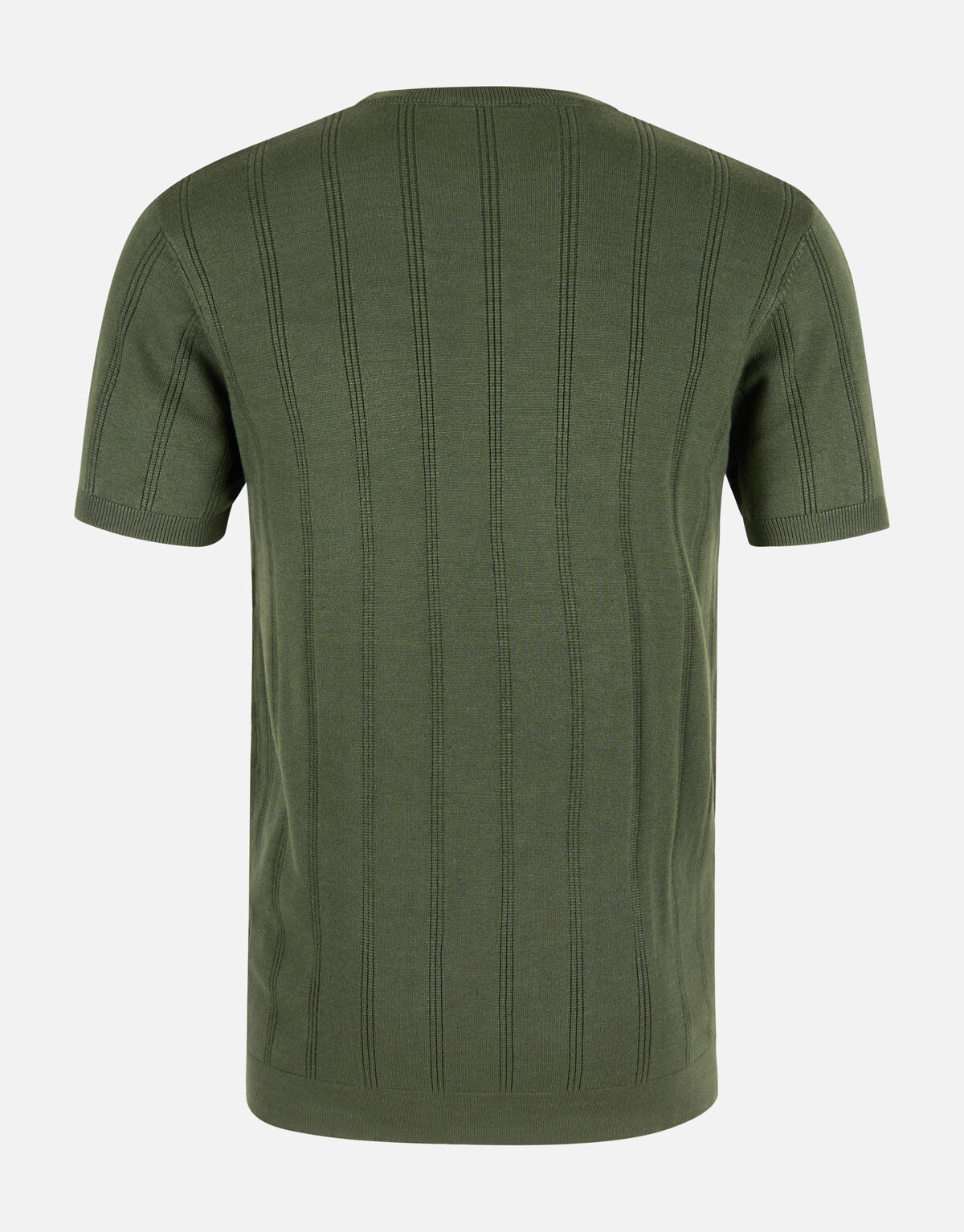 Gebreid T-shirt Donkergroen SHOEBY MEN