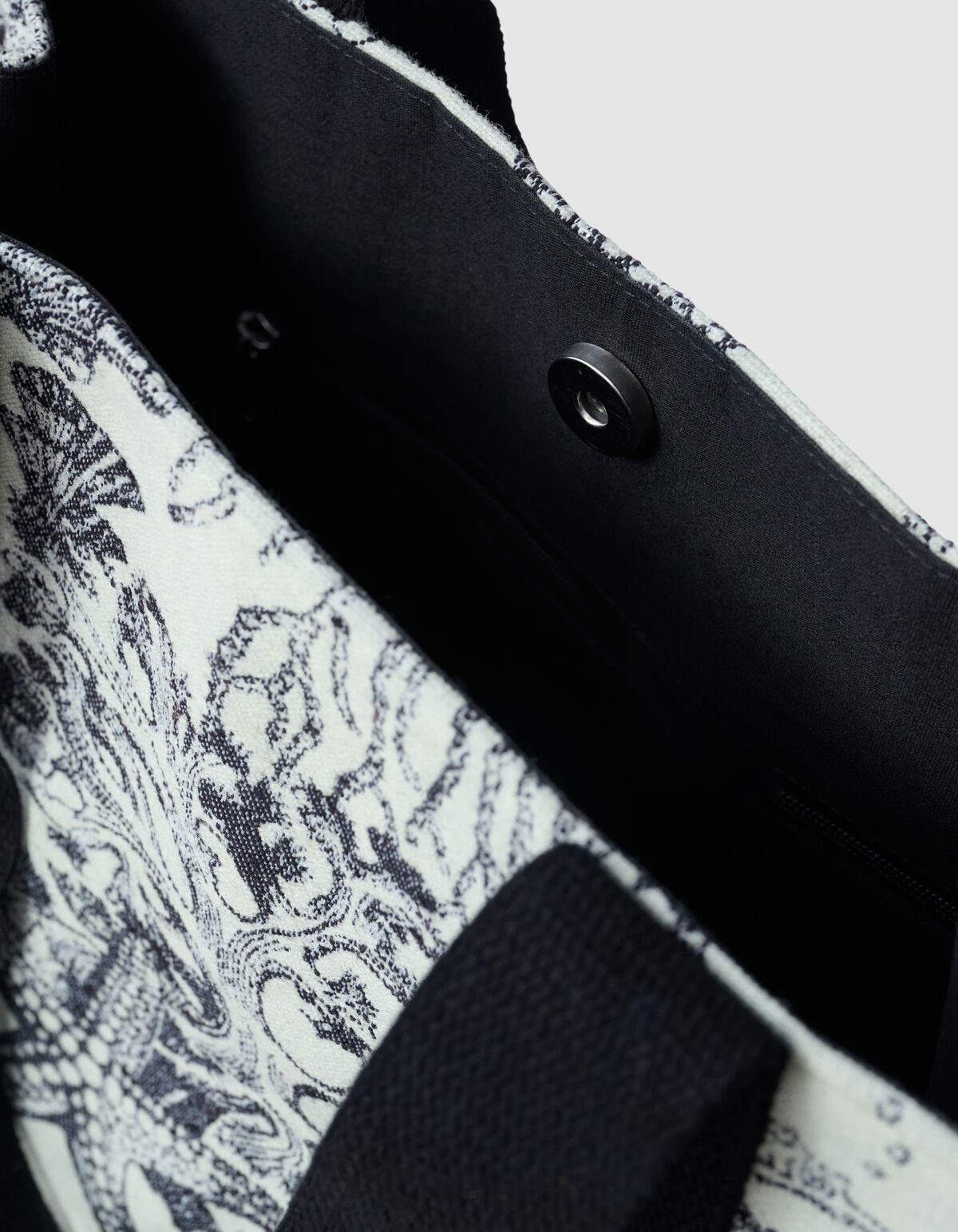 Jacquard Shopper Zwart/Wit SHOEBY ACCESSOIRES