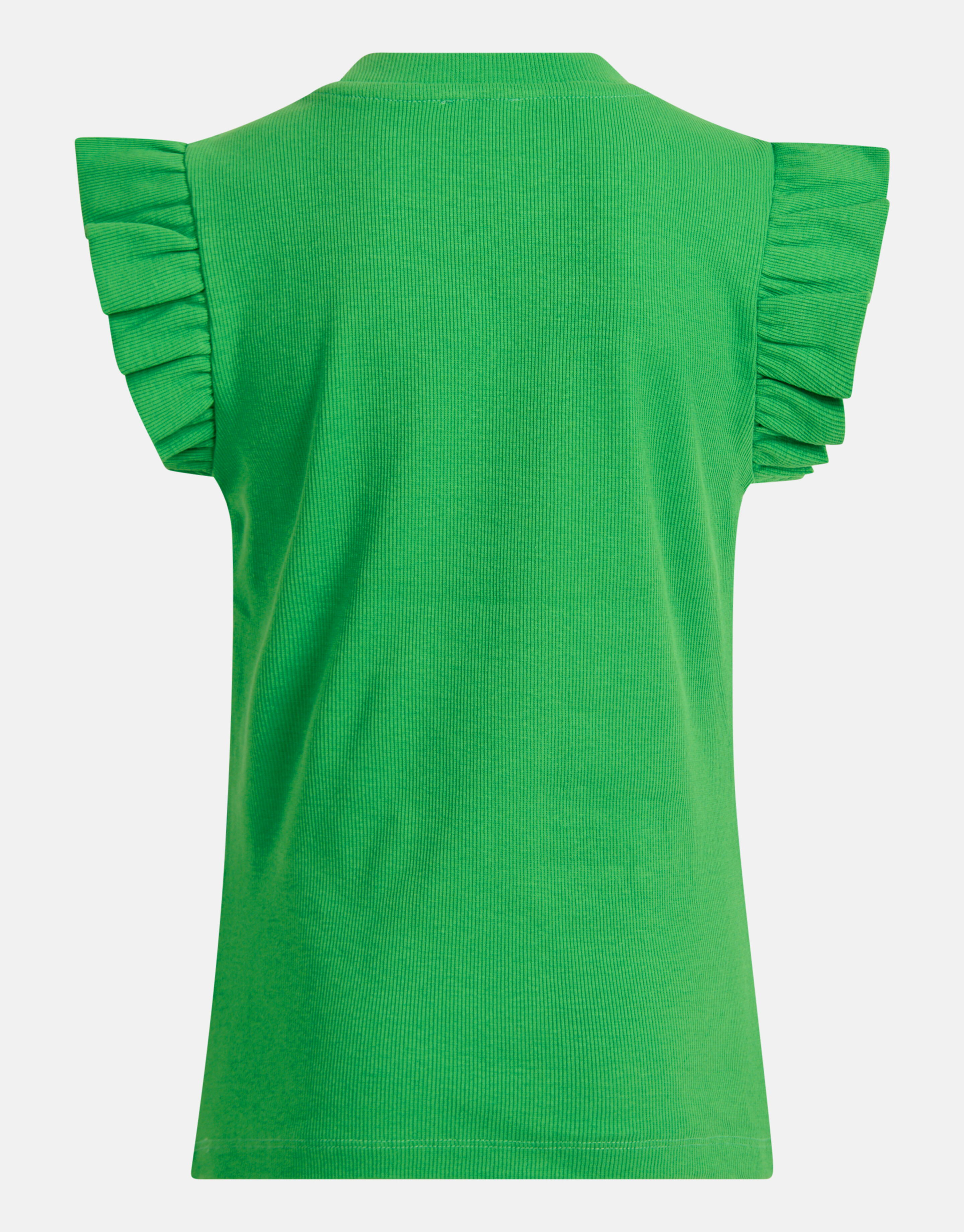 Ruffle Rib Top Groen SHOEBY GIRLS