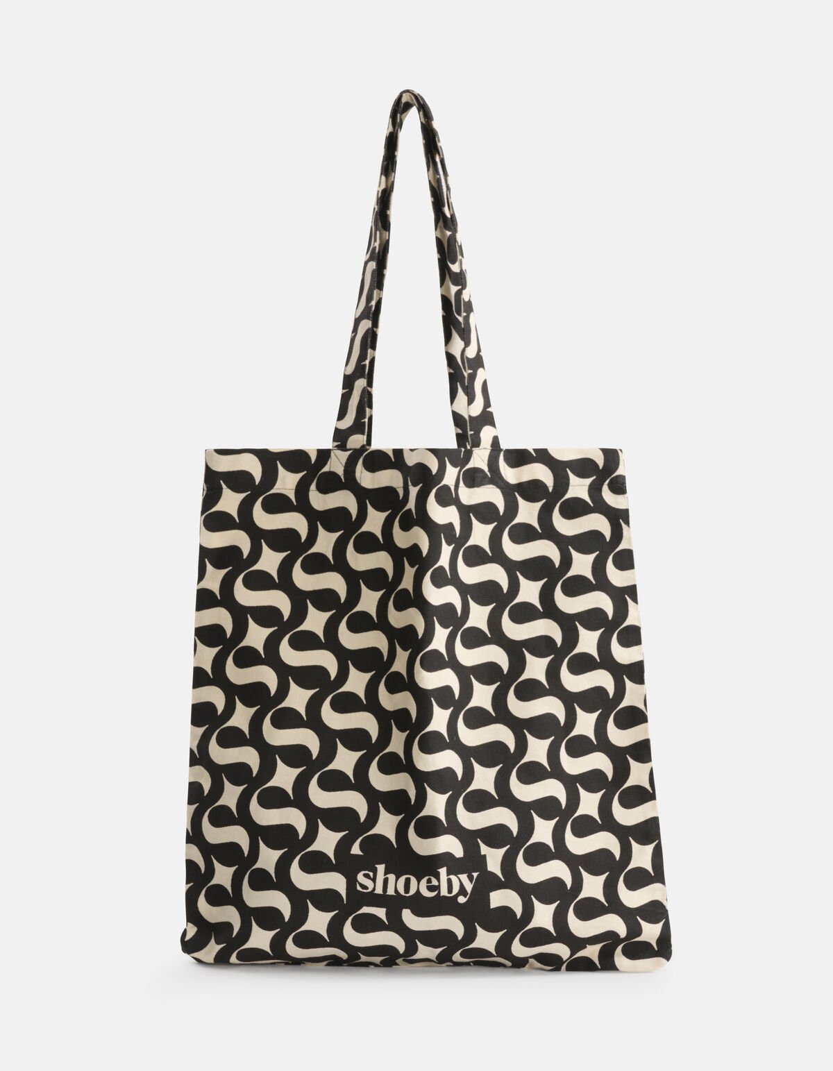 Shoeby Logo Shopper Zwart SHOEBY ACCESSOIRES