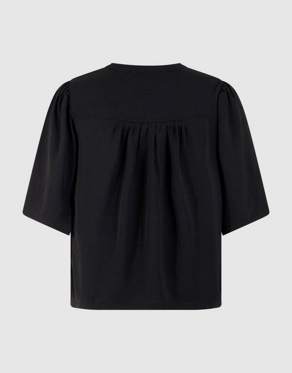 Twist Korte Mouwen Top Zwart SHOEBY WOMEN