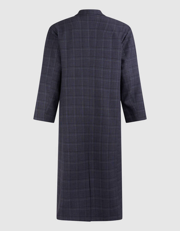 Midi Check Blazer Donkergrijs SHOEBY WOMEN