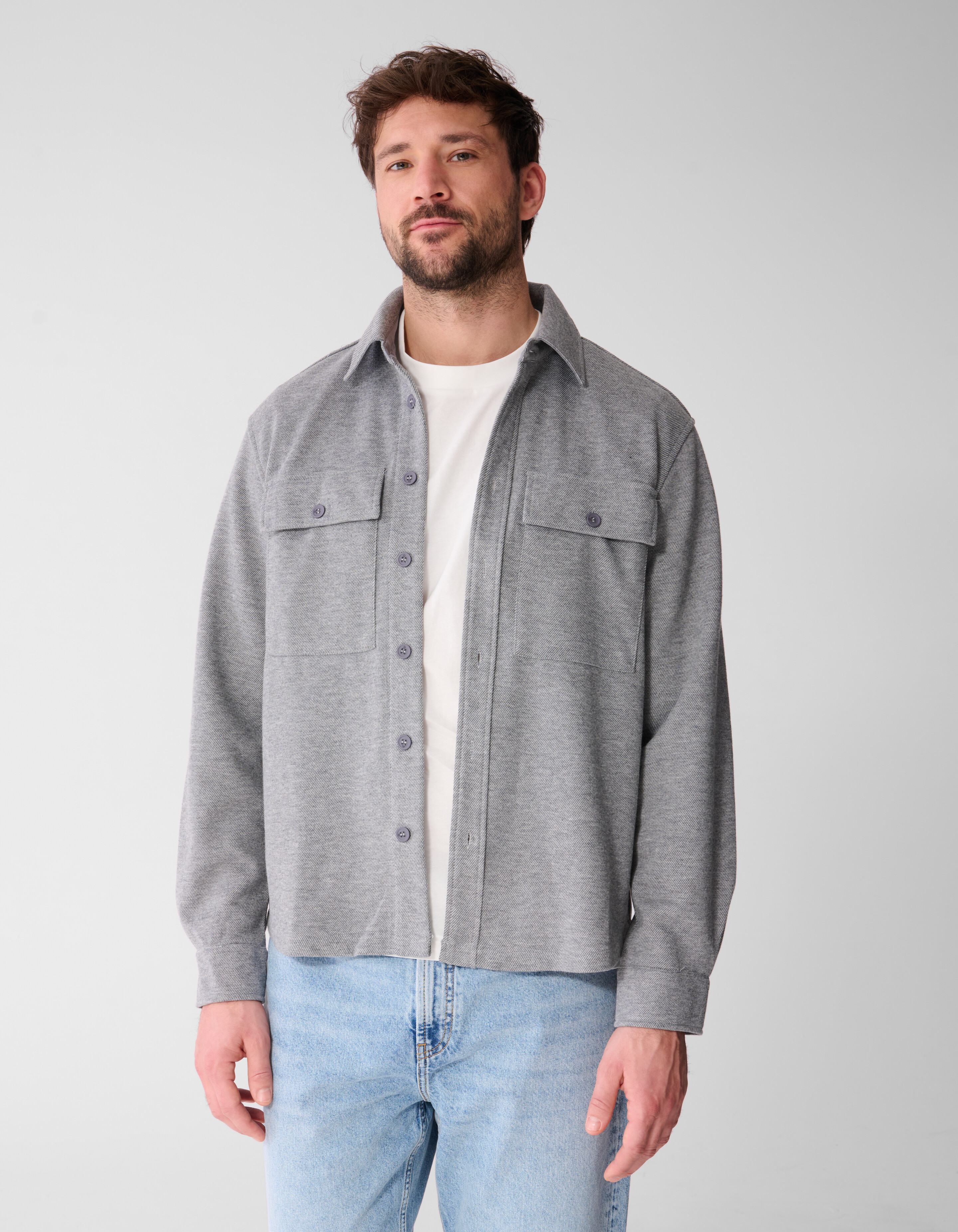 Soft Overshirt Lichtgrijs SHOEBY MEN