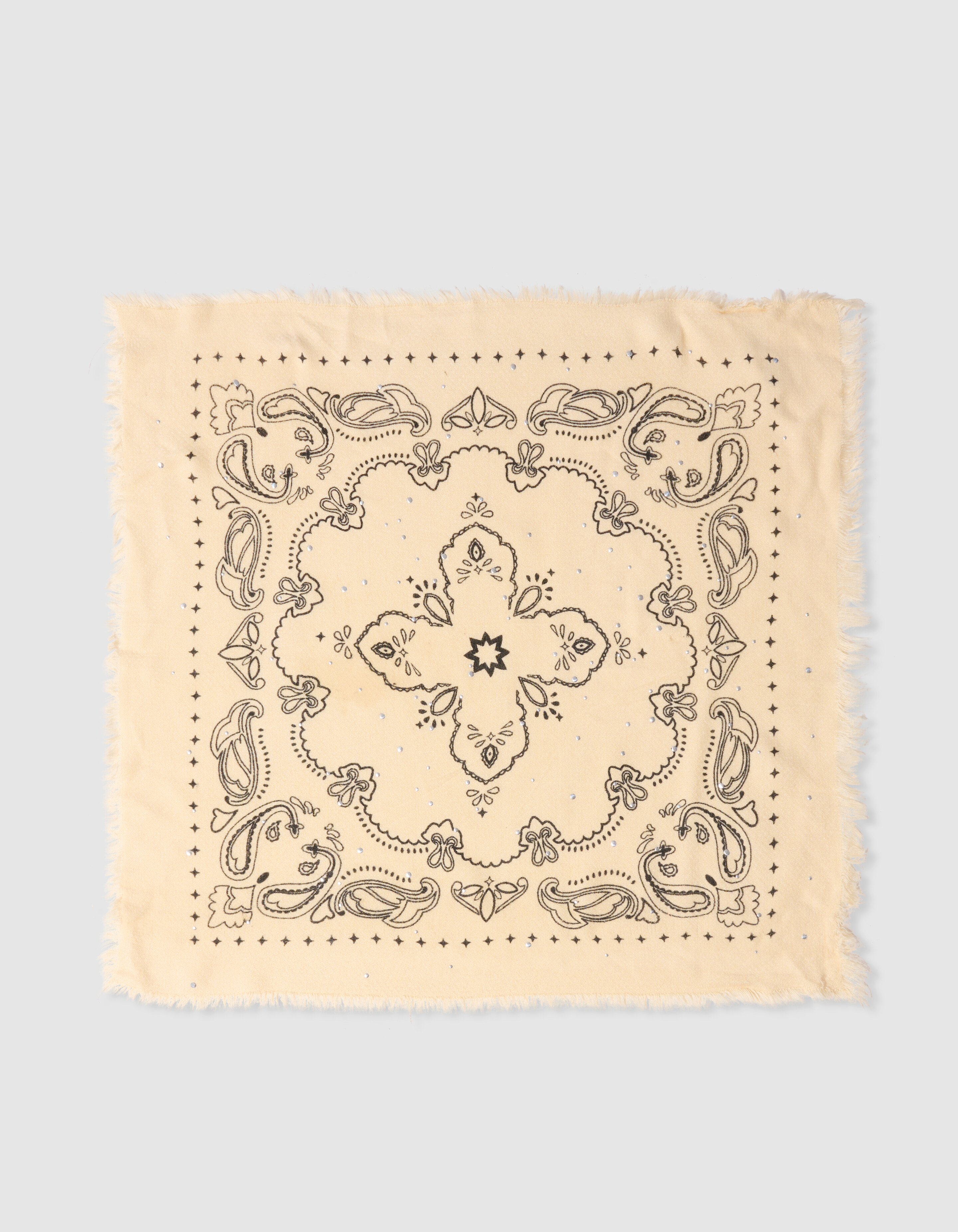 Embellished Paisley Sjaal Gebroken Wit SHOEBY ACCESSOIRES