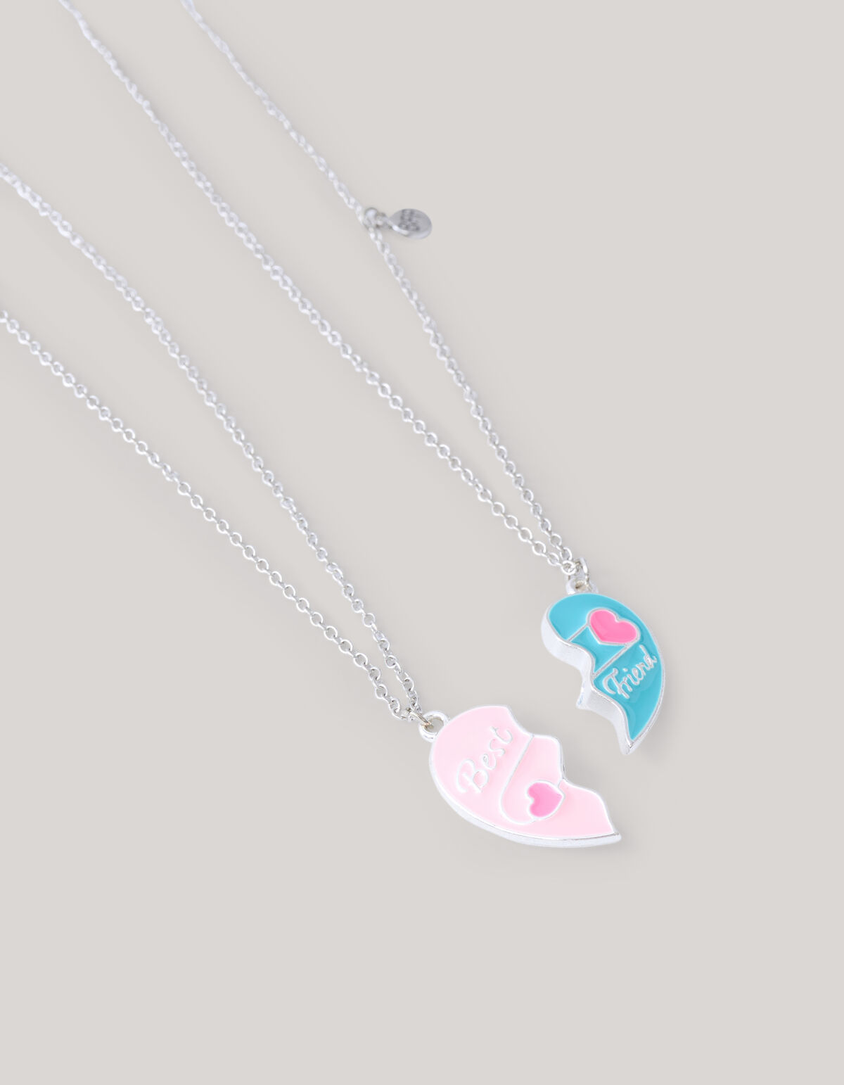 BFF Heart Ketting Zilver SHOEBY ACCESSOIRES