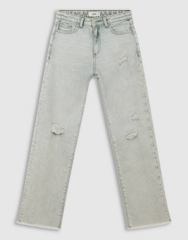 Destroy Straight Fit Jeans Lichtgrijs SHOEBY GIRLS