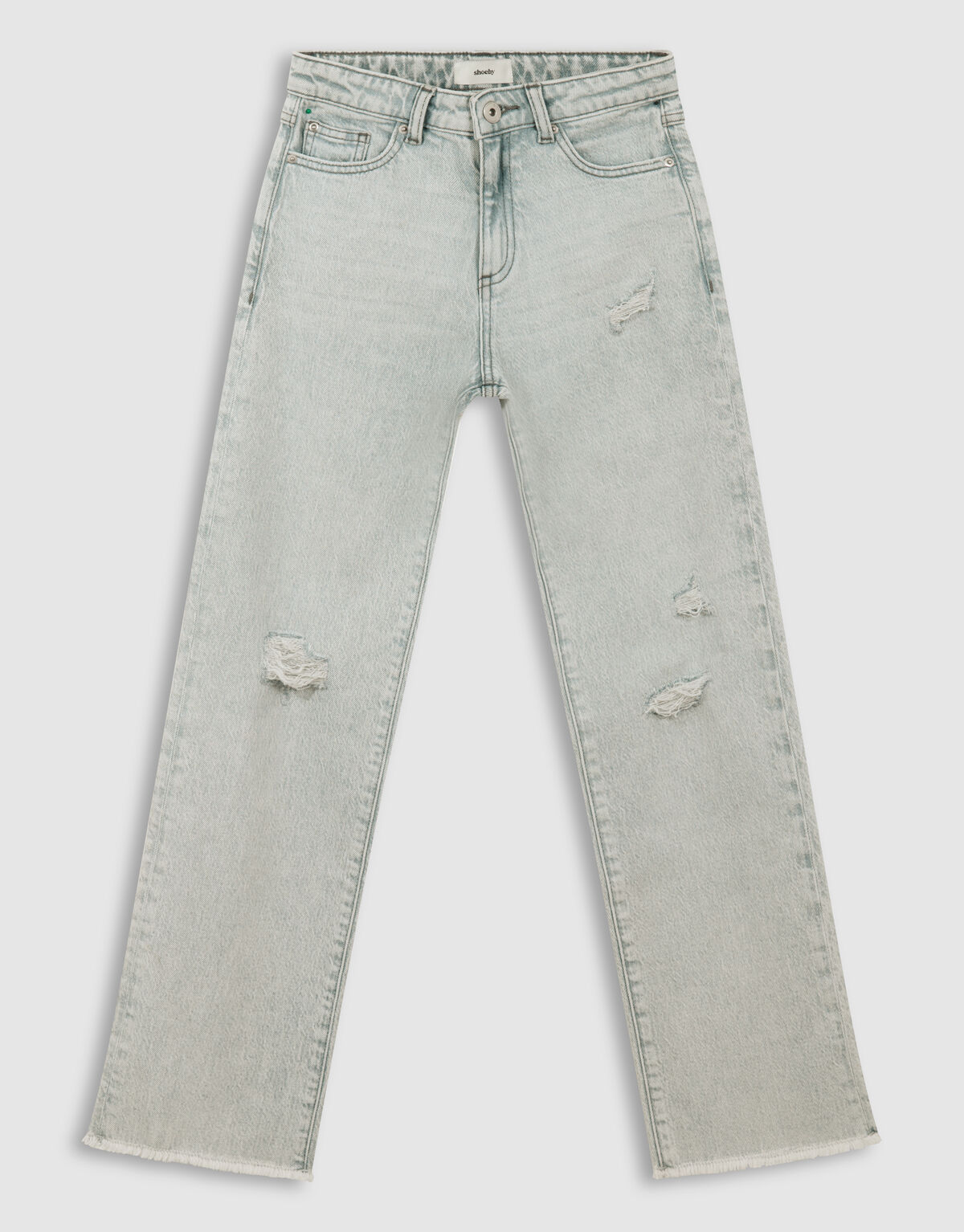 Destroy Straight Fit Jeans Lichtgrijs SHOEBY GIRLS