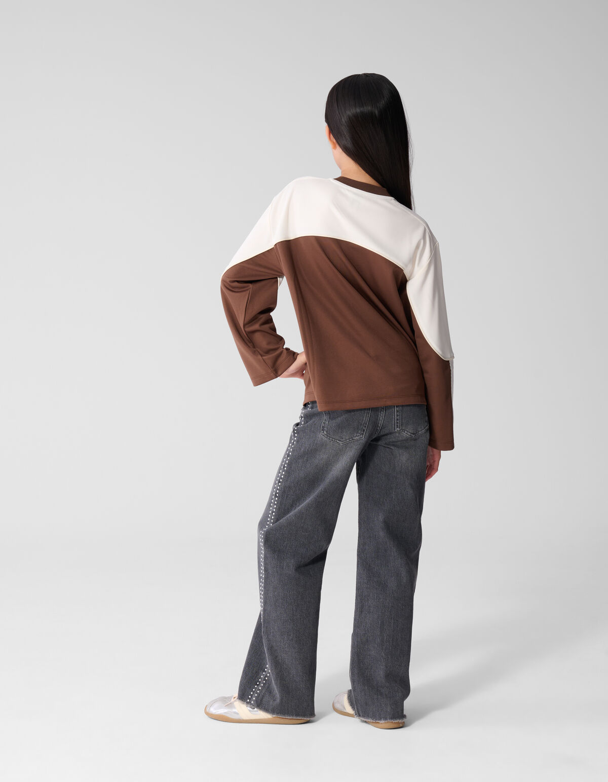 Sporty Jersey Longsleeve Bruin SHOEBY GIRLS