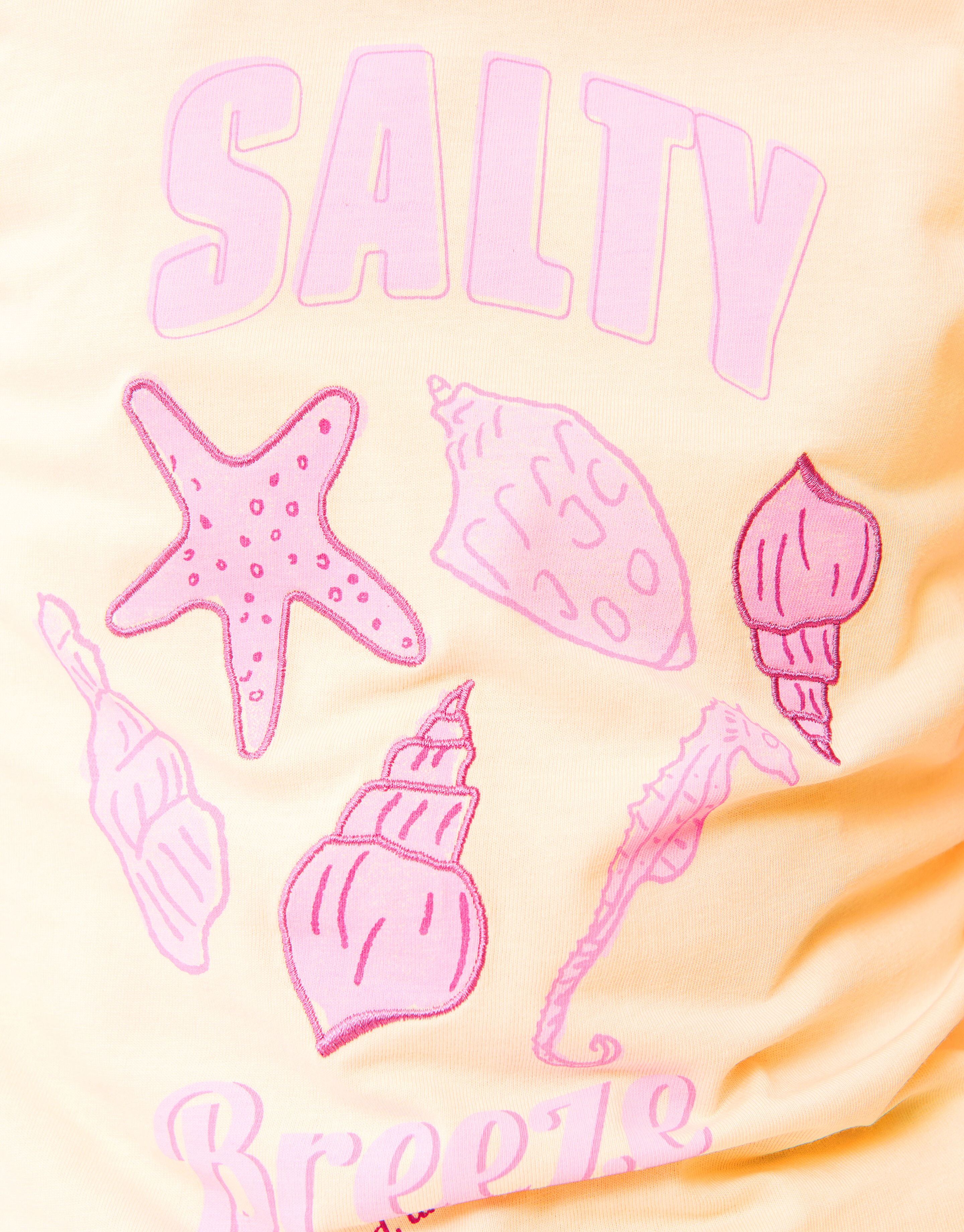 Sea Artwork T-shirt Gebroken Wit SHOEBY GIRLS