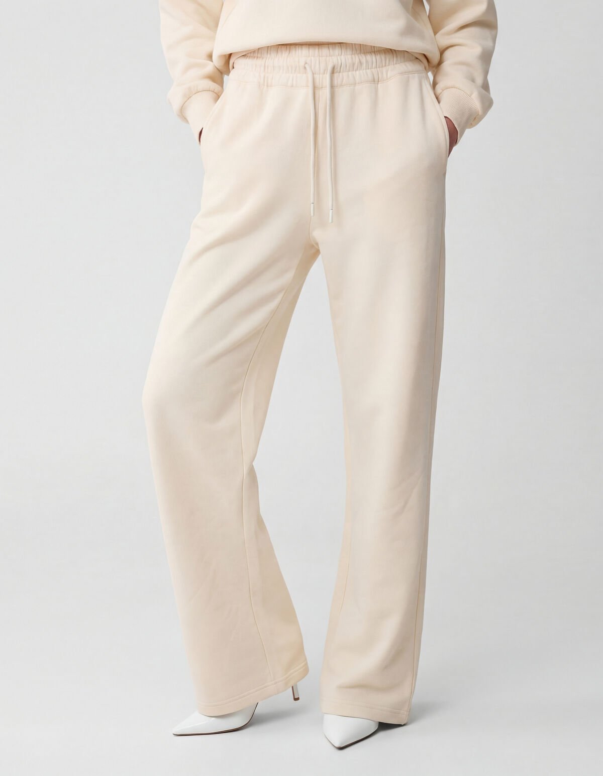 Wide Leg Jogger Gebroken Wit SHOEBY WOMEN