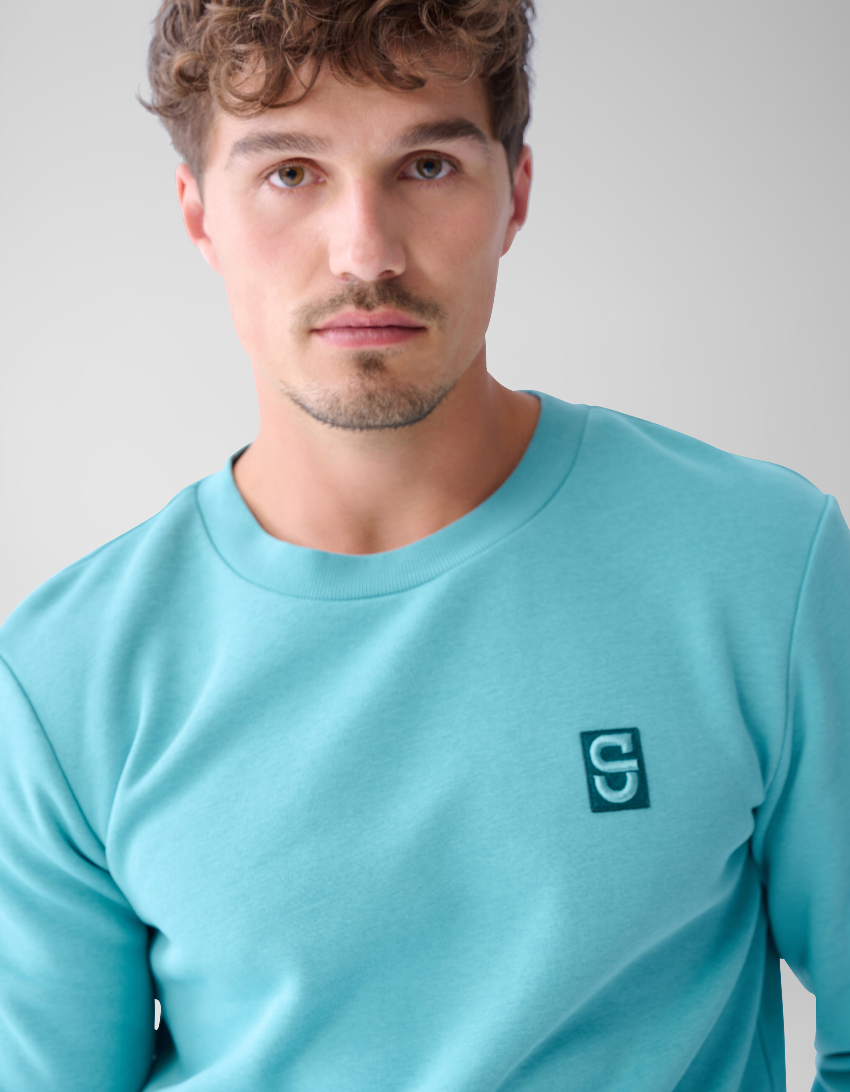 Badge Sweater Lichtgroen SHOEBY MEN