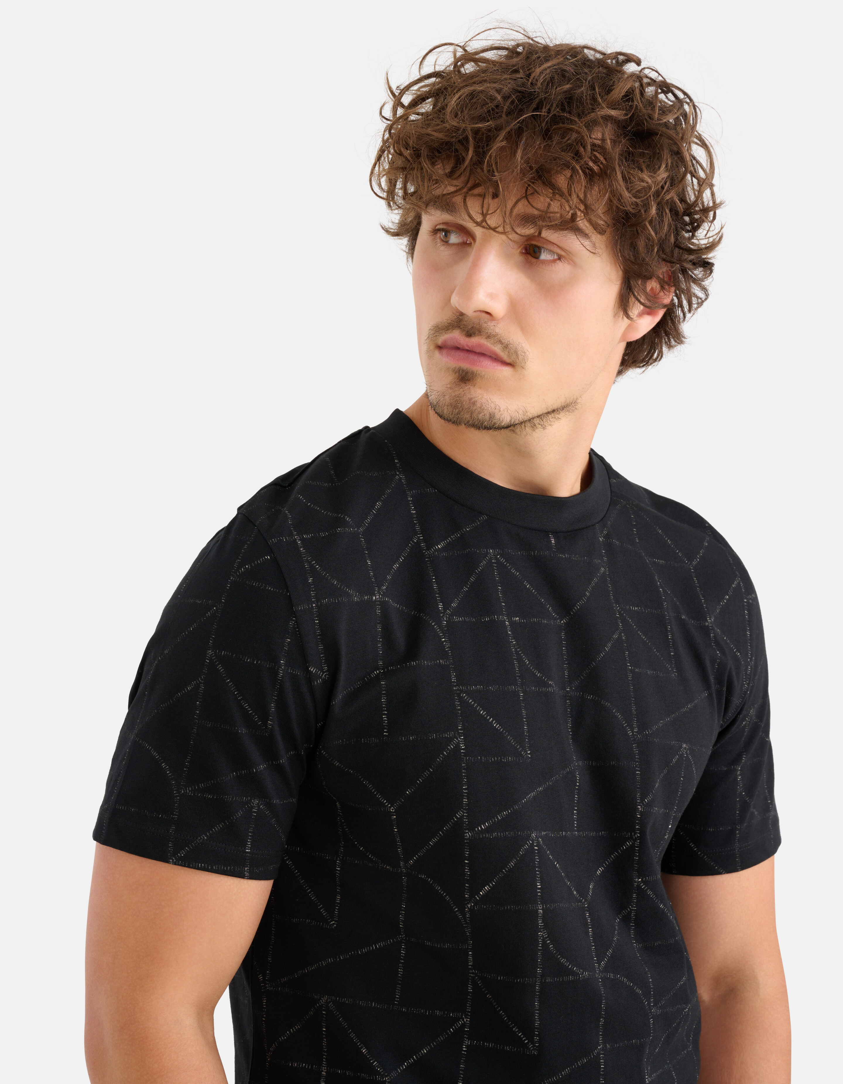 Printed T-shirt Zwart SHOEBY MEN