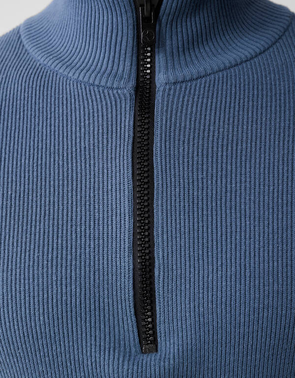 Half Zip Knit Trui Blauw SHOEBY MEN