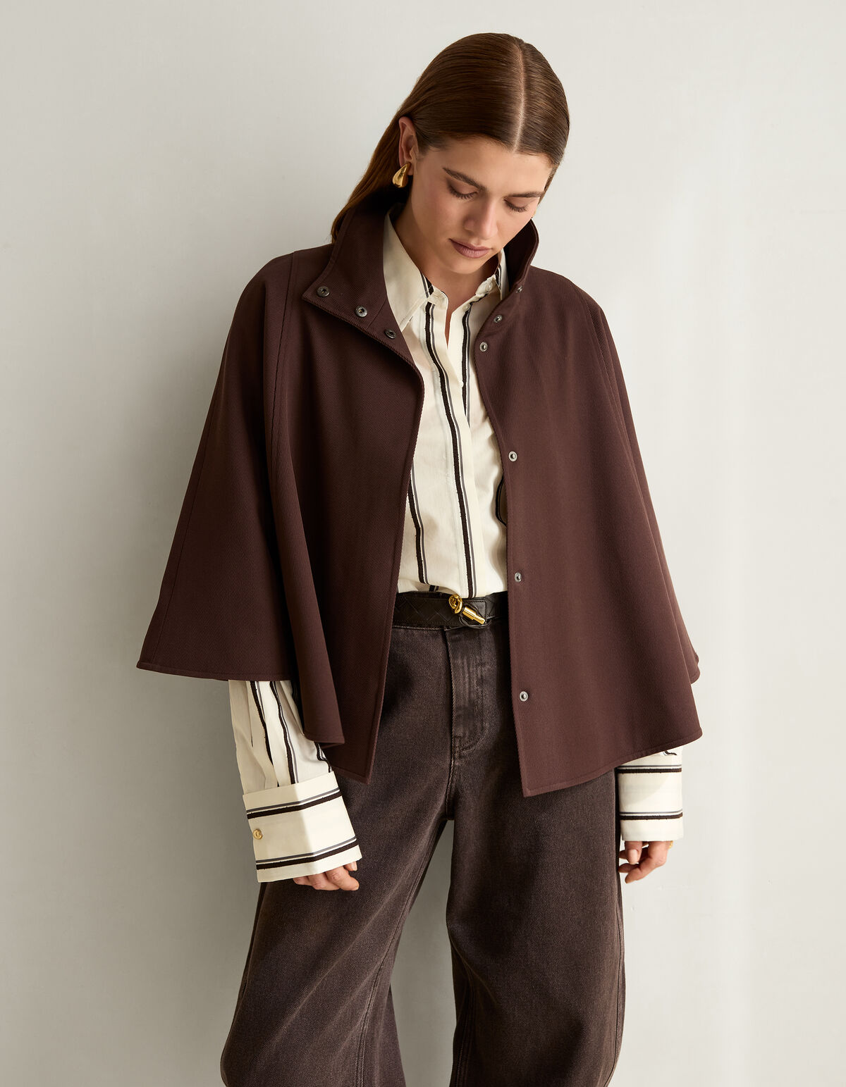 Geweven Cape Donkerrood By Mieke SHOEBY WOMEN