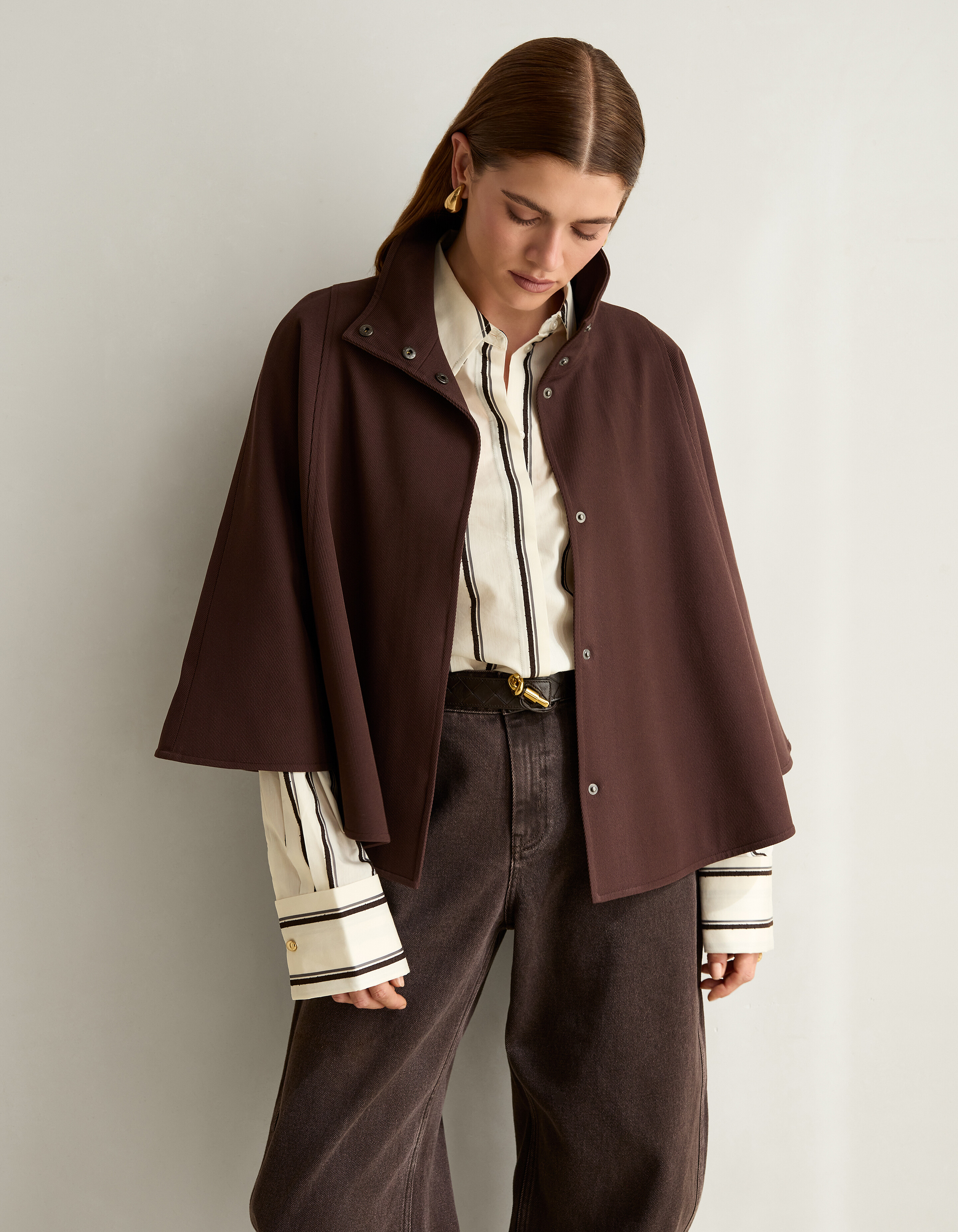 Geweven Cape Donkerrood By Mieke SHOEBY WOMEN