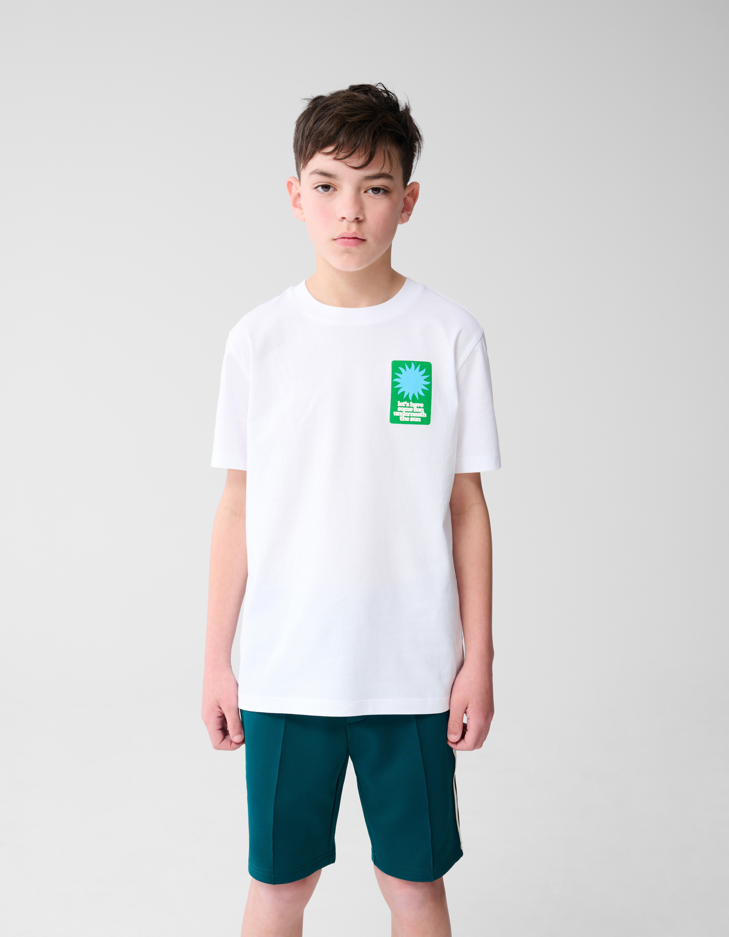 Fun Sun Artwork T-shirt Wit SHOEBY BOYS