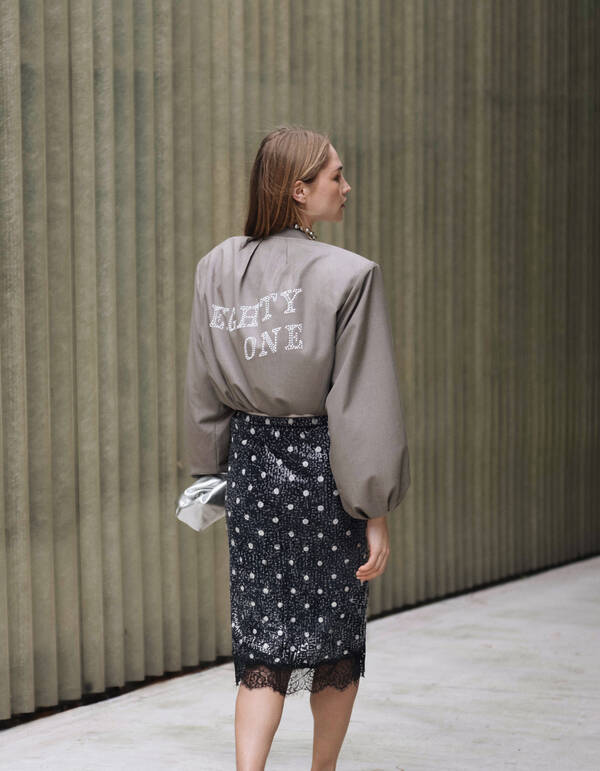 Oversized Parel Bomber Jack Taupe SHOEBY WOMEN