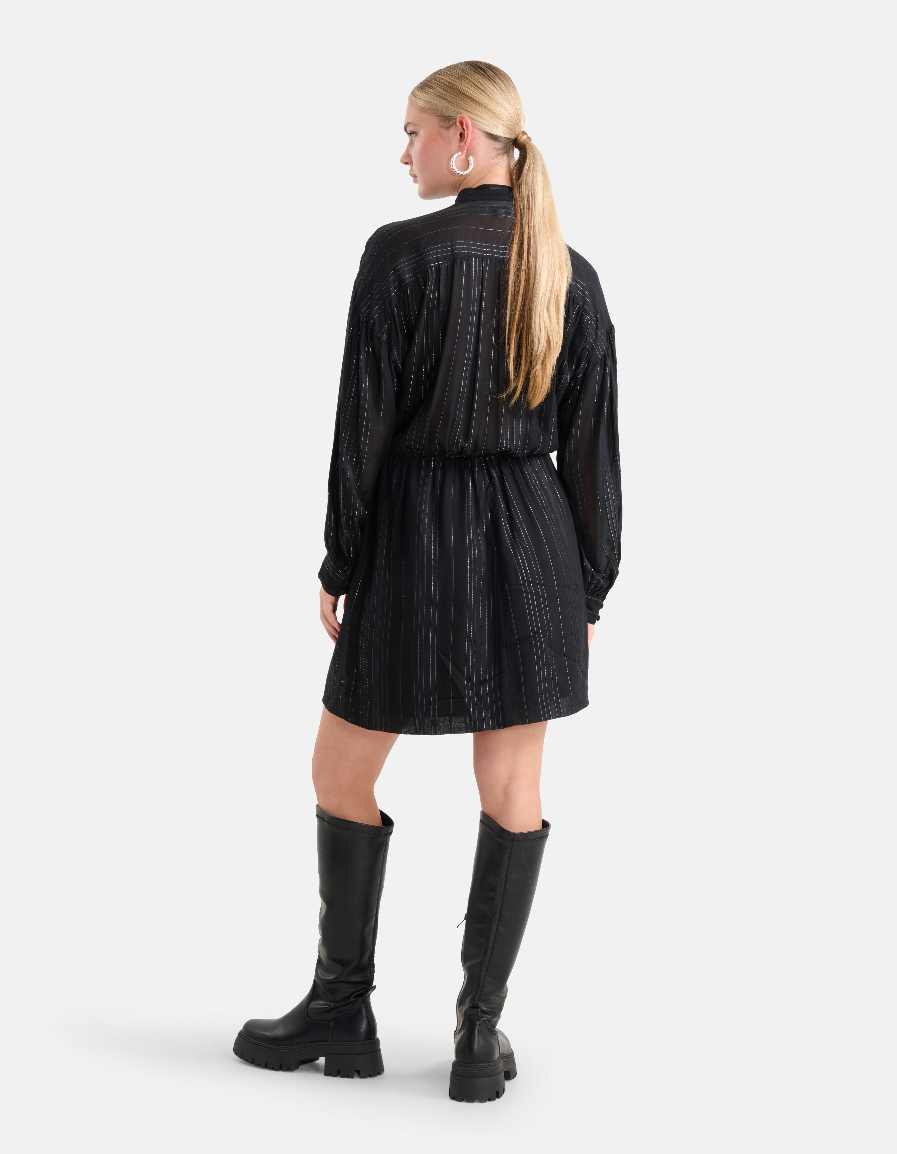 Studs Lurex Jurk Zwart SHOEBY WOMEN