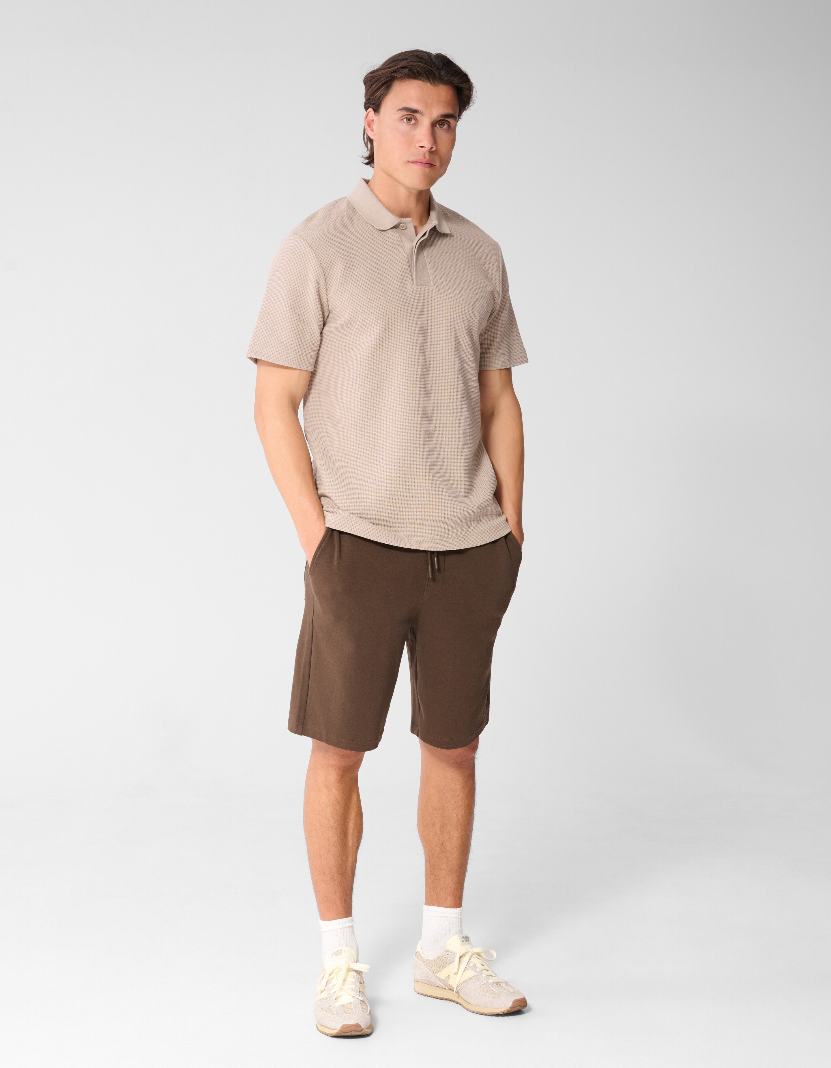 Waffle Polo Lichtbruin SHOEBY MEN