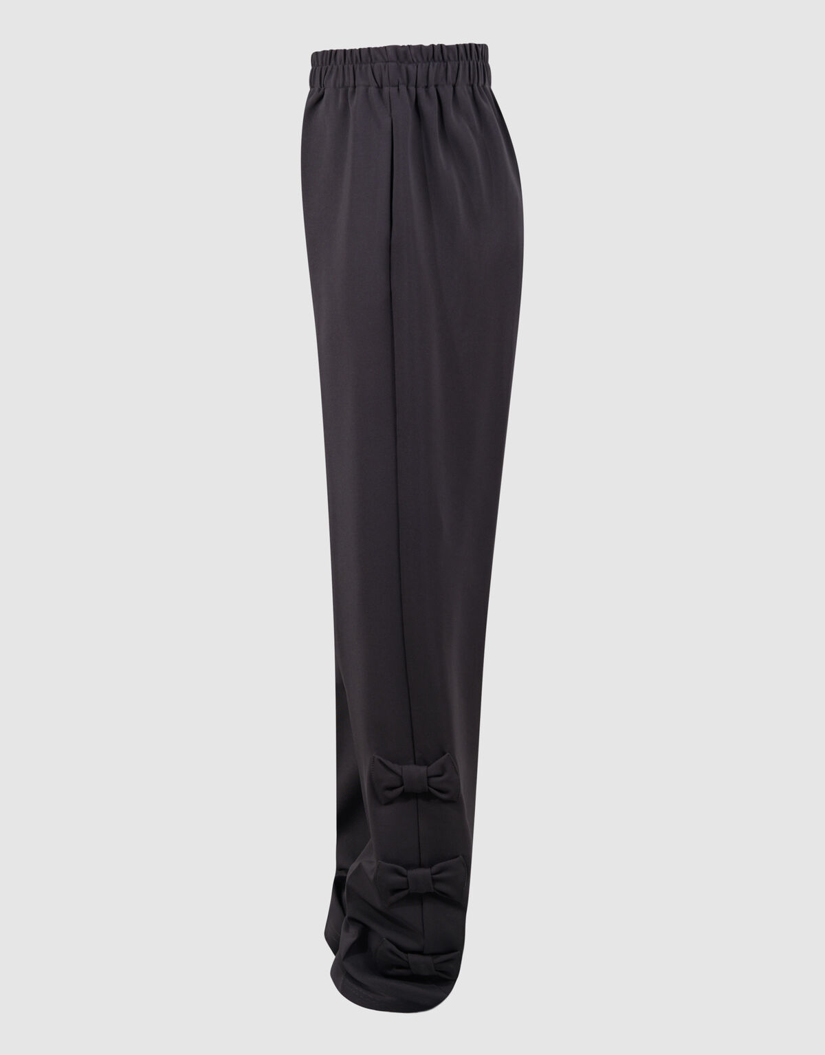 Sporty Strik Wide Leg Broek Donkergrijs SHOEBY GIRLS
