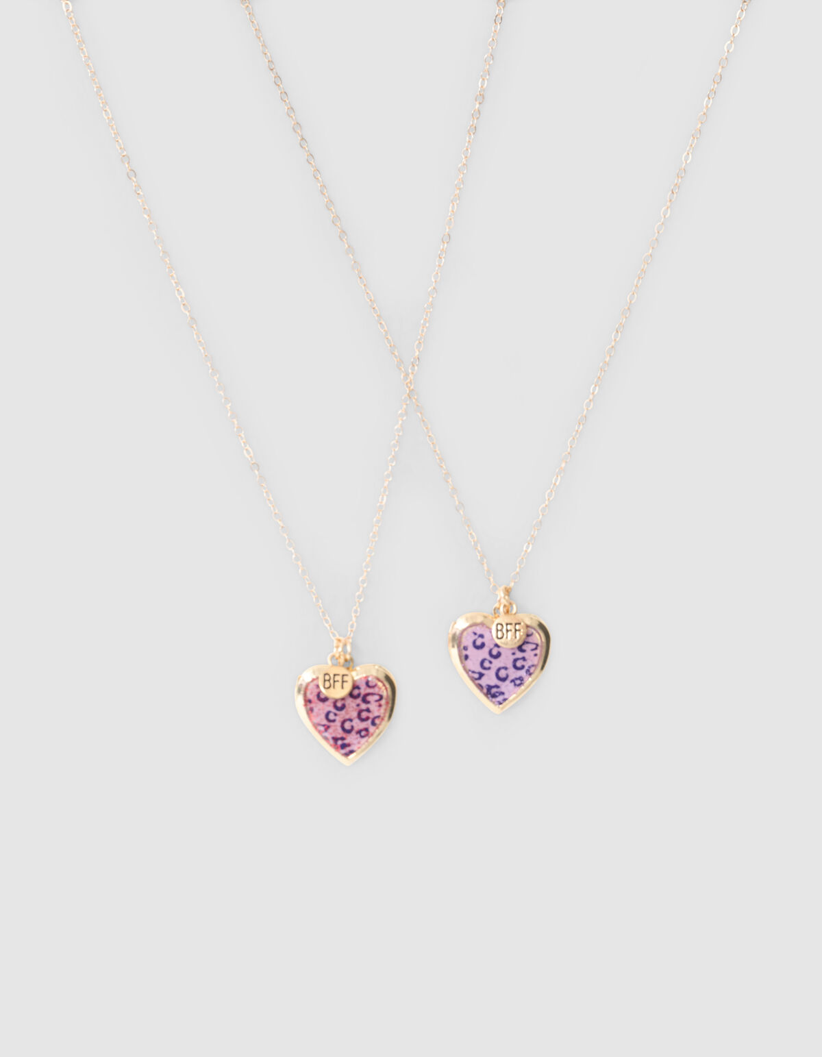 Heart BFF Ketting Roze/Paars SHOEBY ACCESSOIRES
