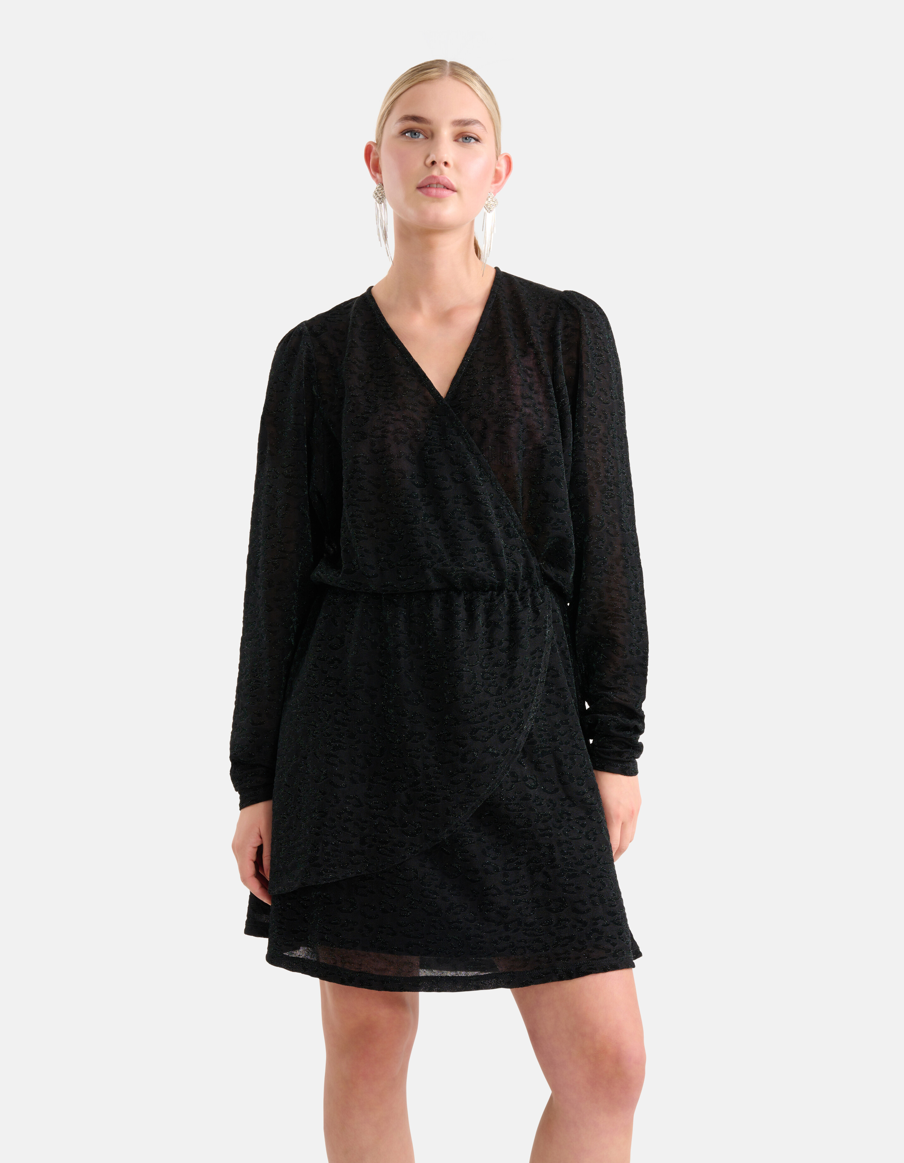 Lurex Jurk Donkergroen SHOEBY WOMEN
