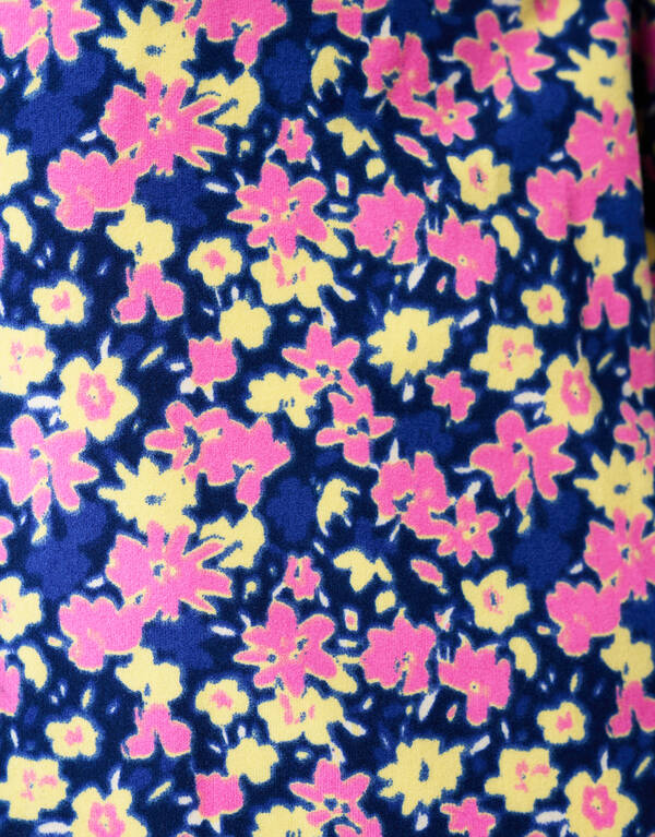 Flower Longsleeve Top Donkerblauw/Roze SHOEBY GIRLS