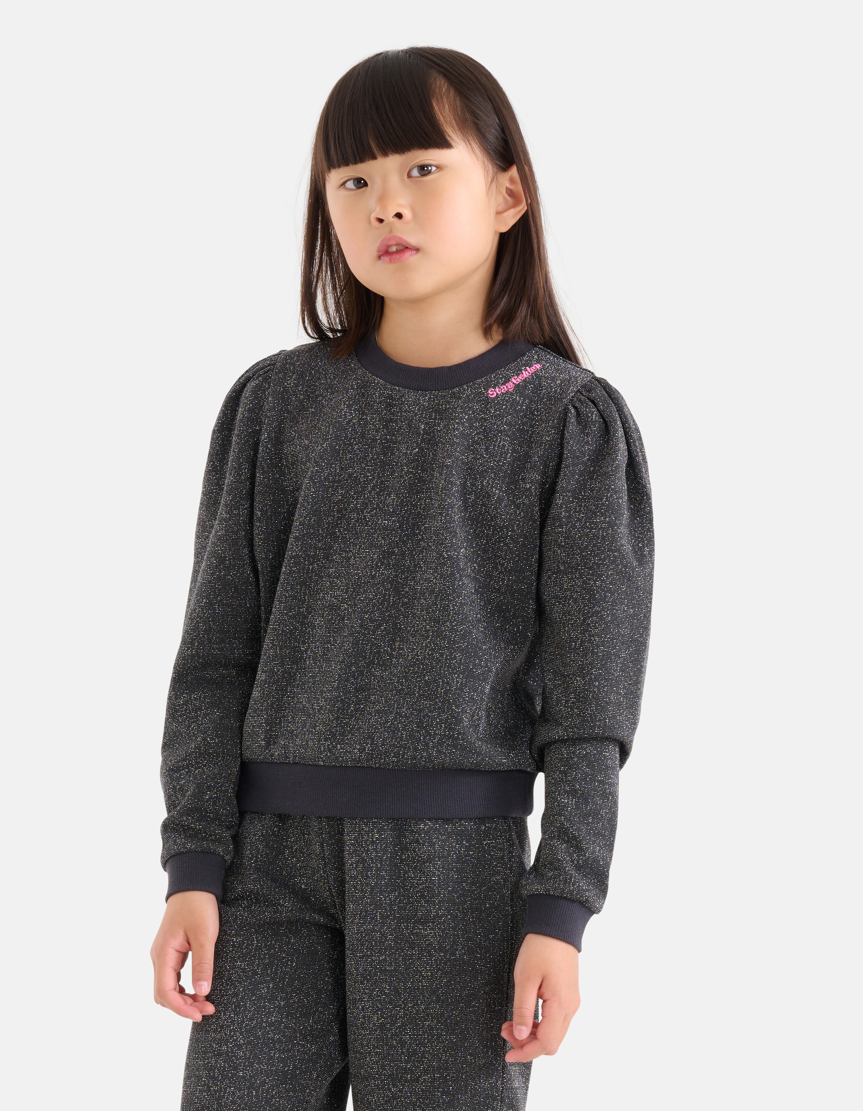 Glitter Sweater Donkergrijs SHOEBY GIRLS