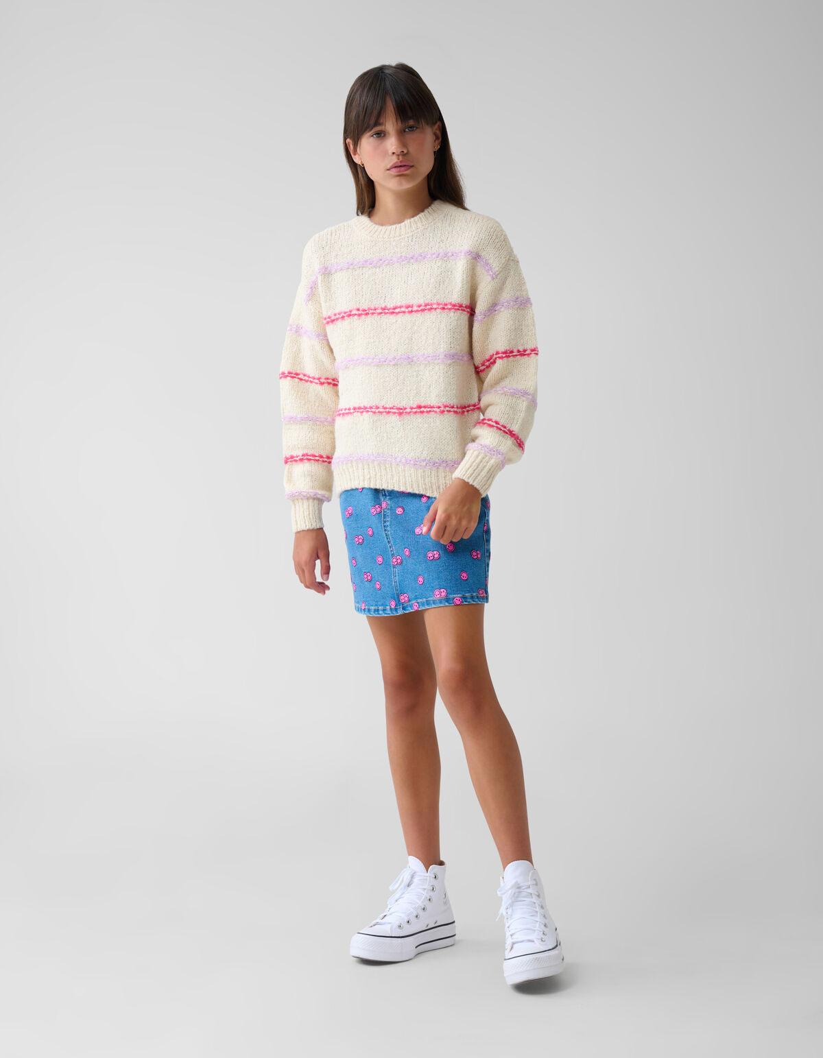 Fun Stipe Trui Gebroken Wit SHOEBY GIRLS