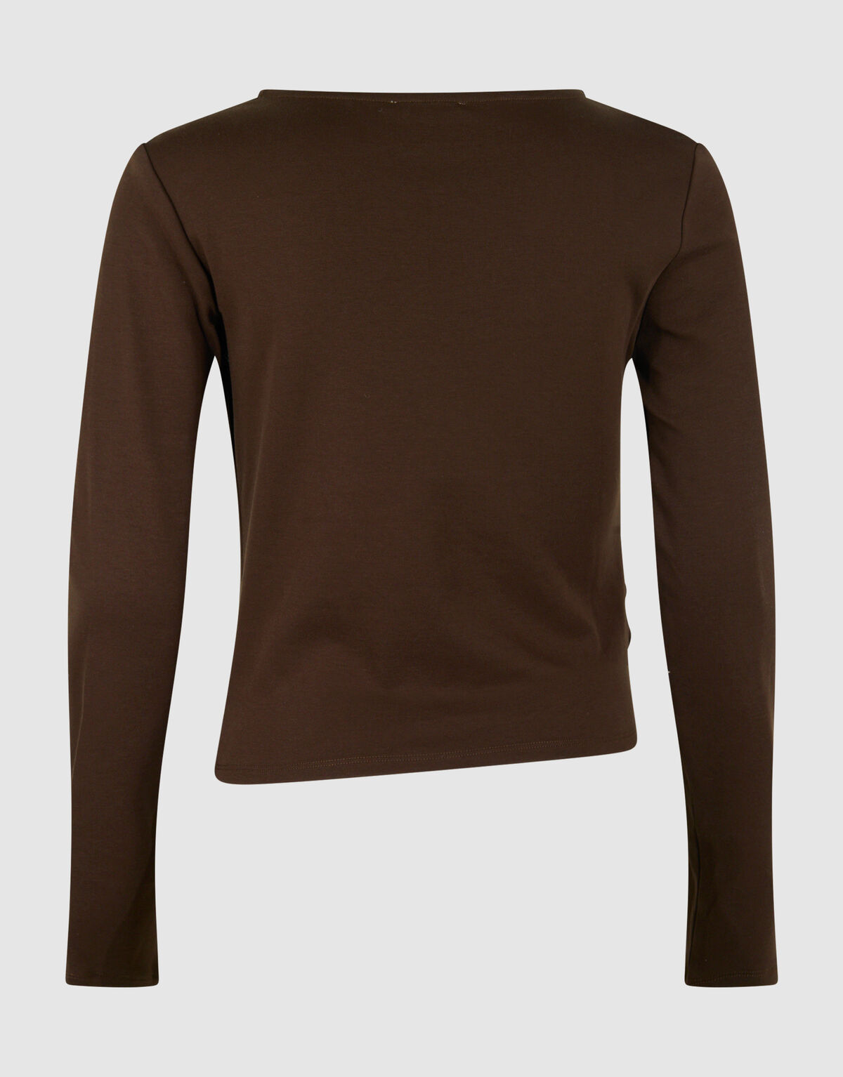 Drape Longsleeve Top Donkerbruin SHOEBY WOMEN