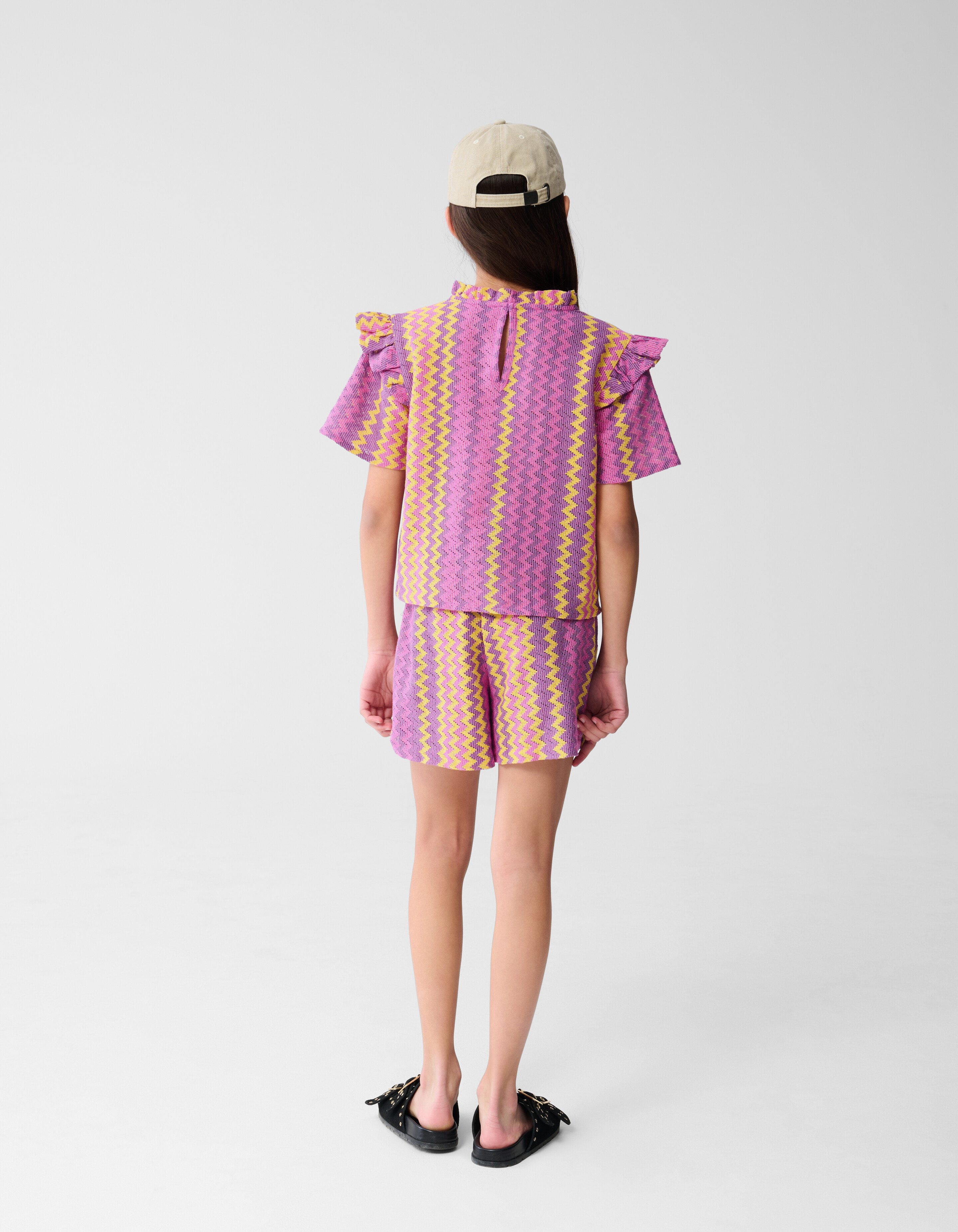Zigzag Crochet Short Roze SHOEBY GIRLS