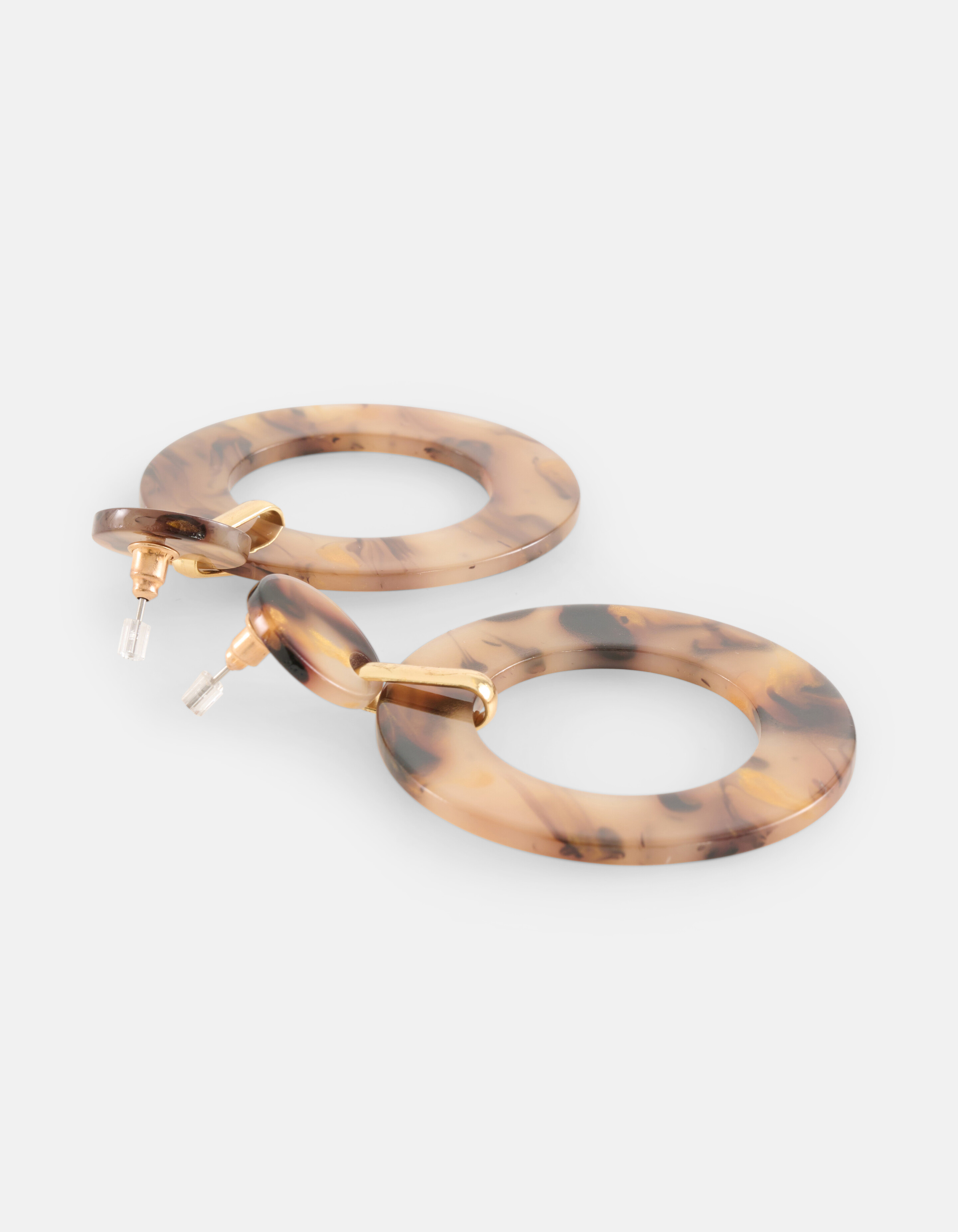 Leopard Ronde Oorbellen Bruin SHOEBY ACCESSOIRES
