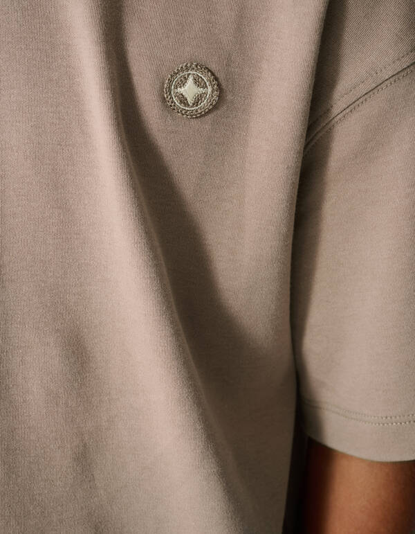 Spark Washed T-shirt Taupe SHOEBY BOYS