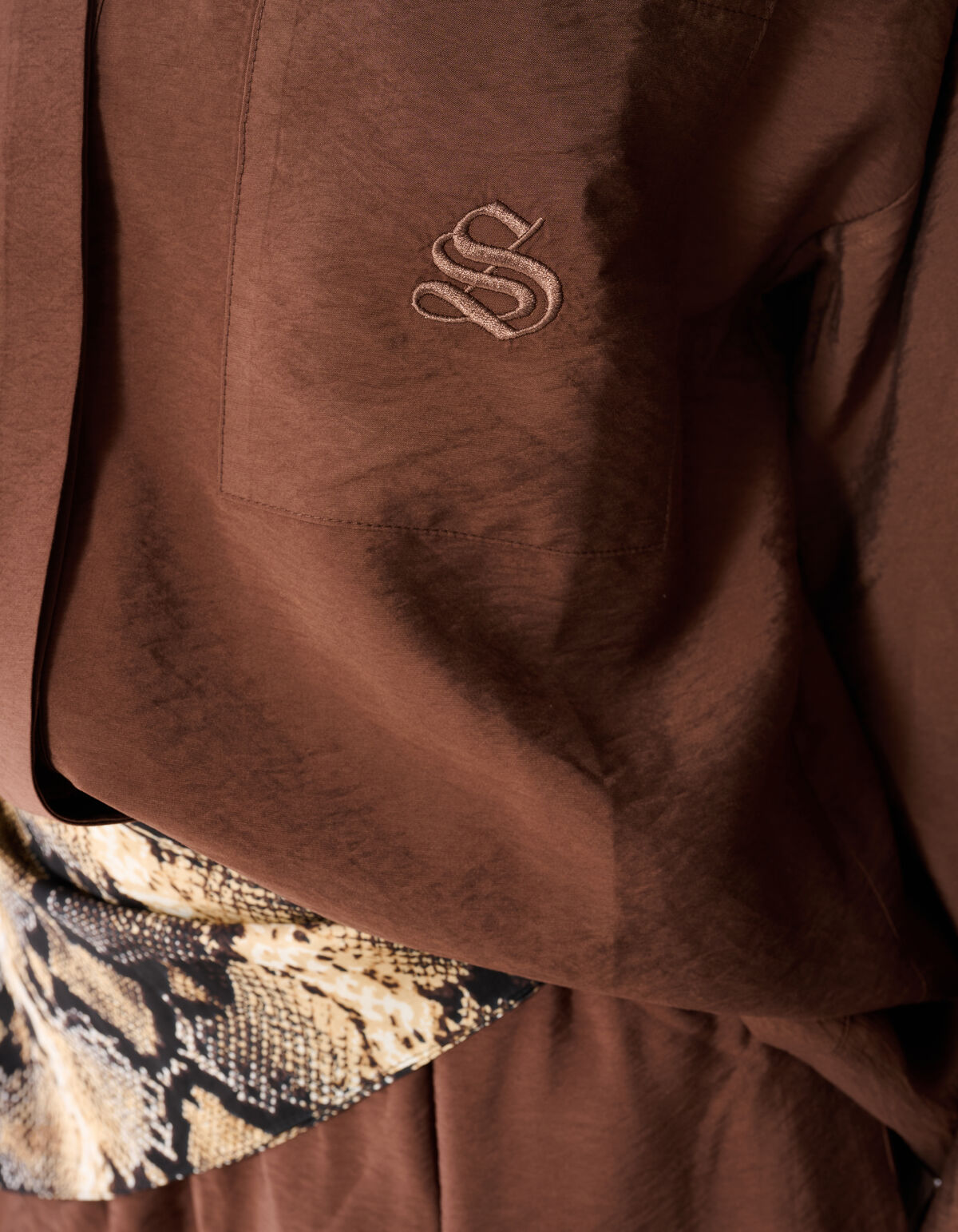 Oversized Kanten Blouse Bruin SHOEBY WOMEN