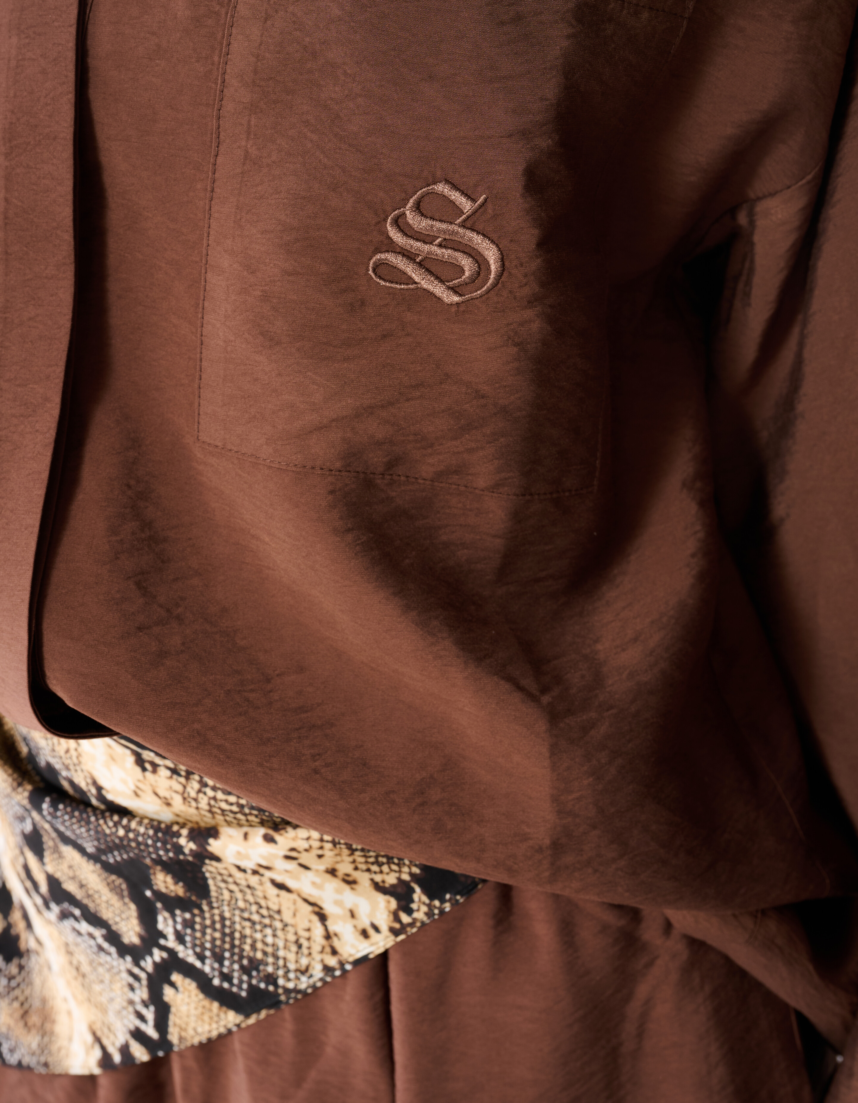 Oversized Kanten Blouse Bruin SHOEBY WOMEN