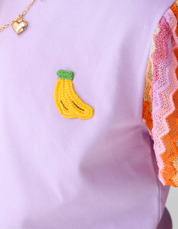 Banana T-shirt Paars SHOEBY GIRLS