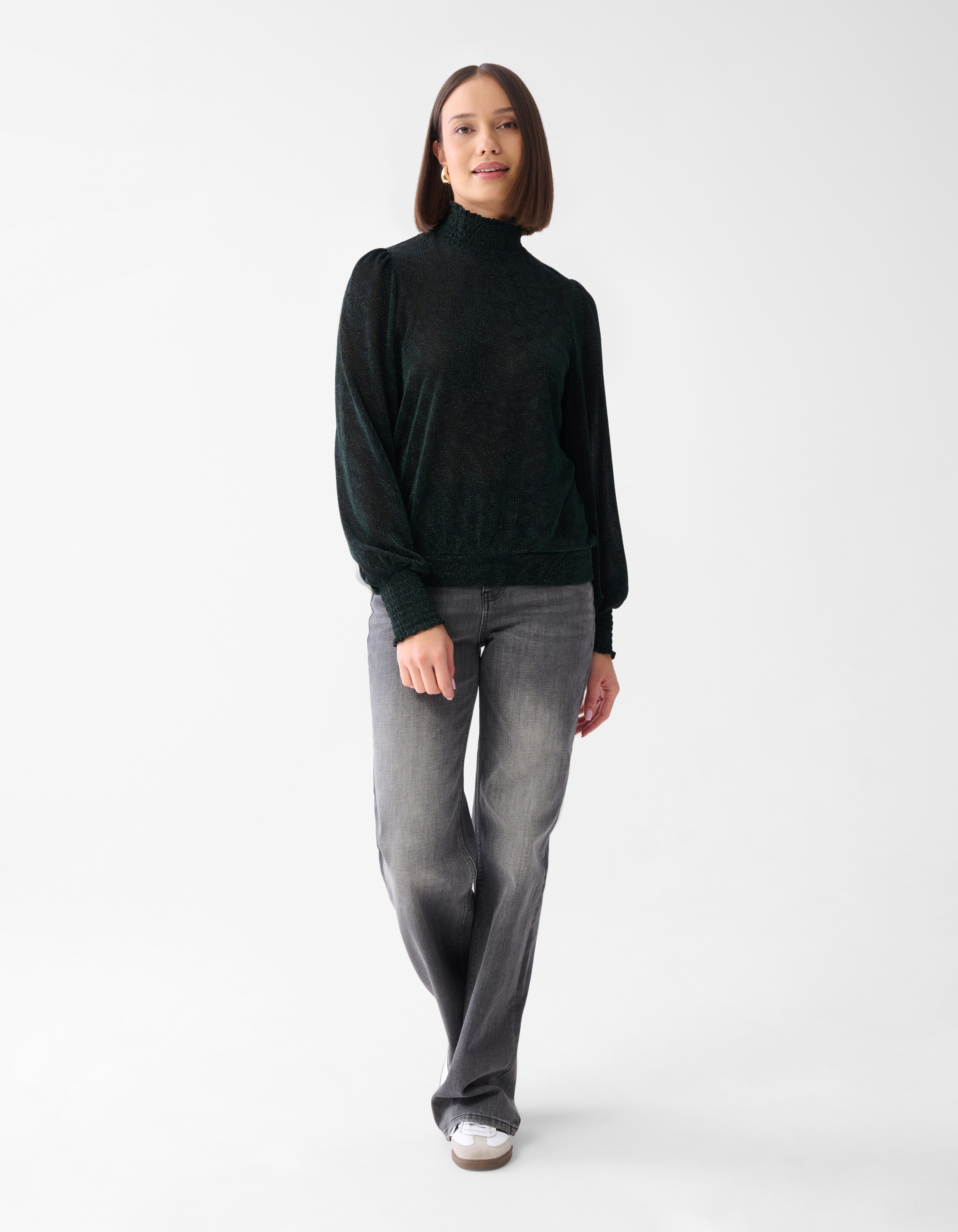 Lurex Top Donkergroen SHOEBY WOMEN