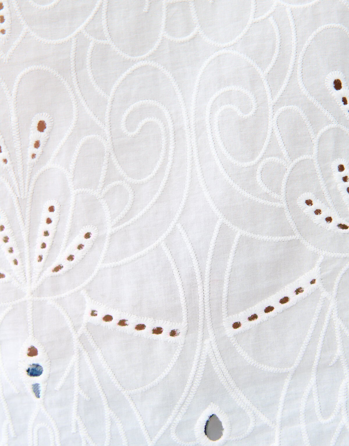 Embroidery Top Gebroken Wit By Fred SHOEBY WOMEN