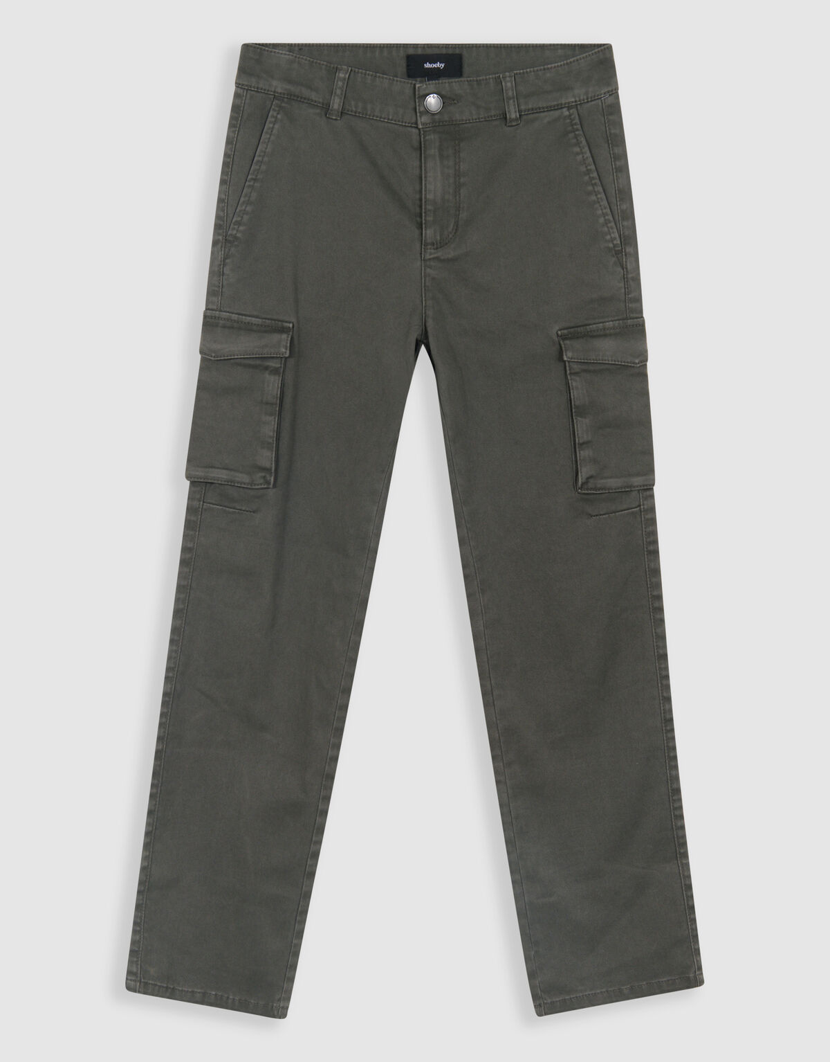 Straight Fit Cargo Broek Donkergrijs SHOEBY BOYS