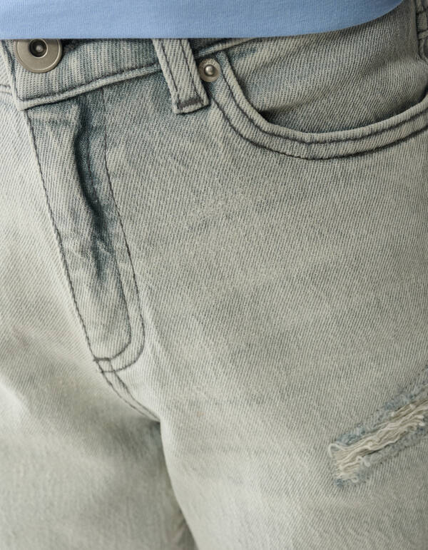 Destroy Straight Fit Jeans Lichtgrijs SHOEBY GIRLS