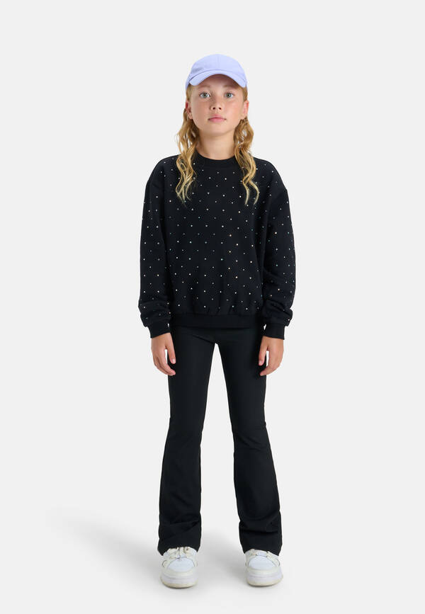 Rib Flared Legging Zwart Jill&Mitch