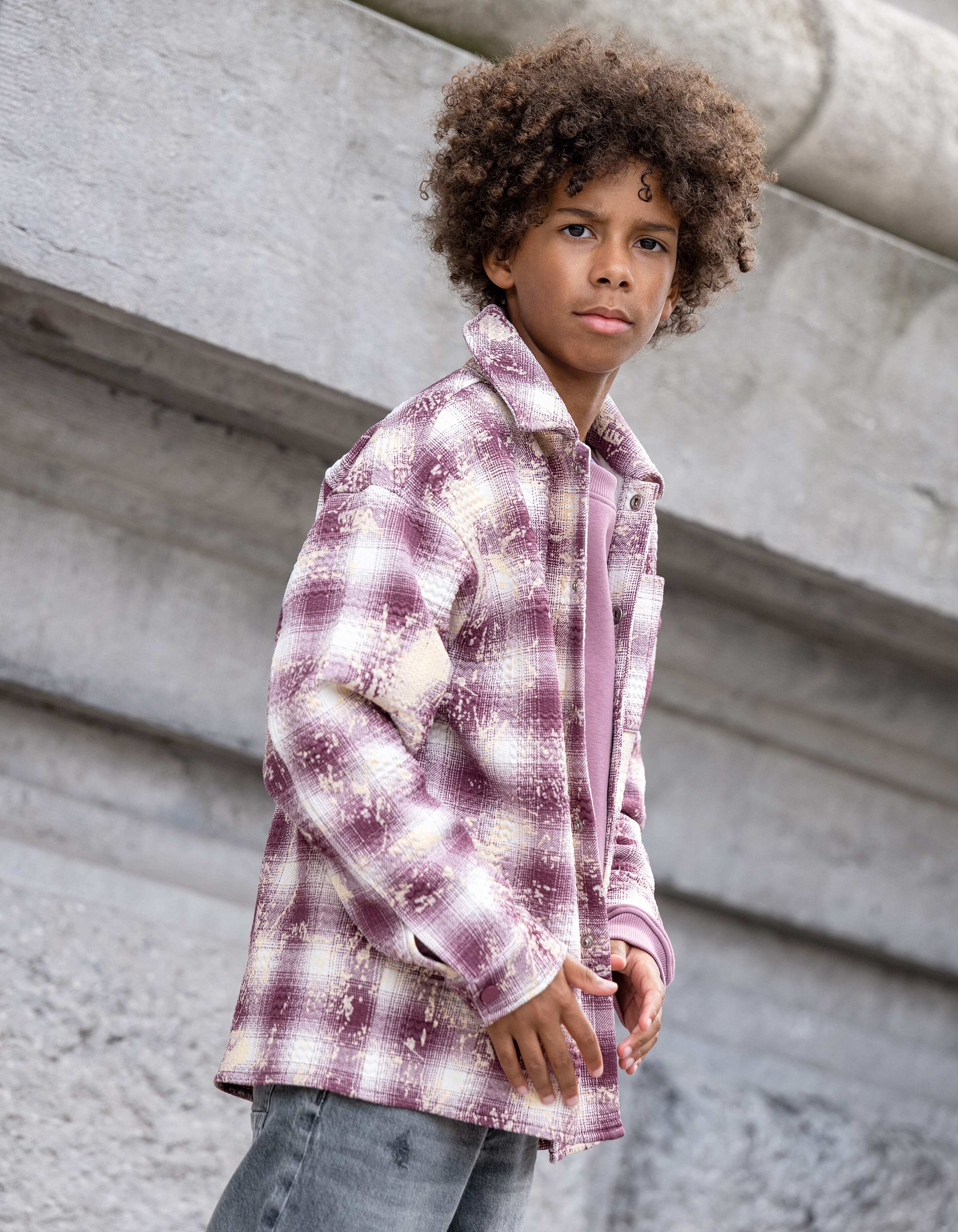 Spetter Ruiten Overshirt Lichtroze SHOEBY BOYS