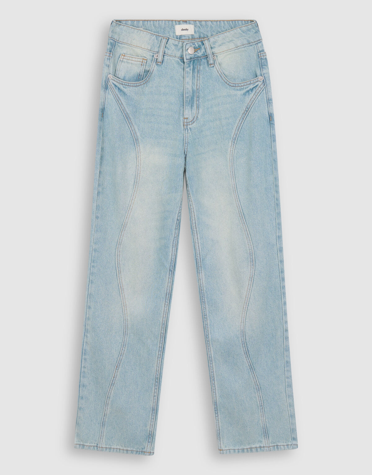 Wavy Straight Fit Jeans Bleached SHOEBY WOMEN