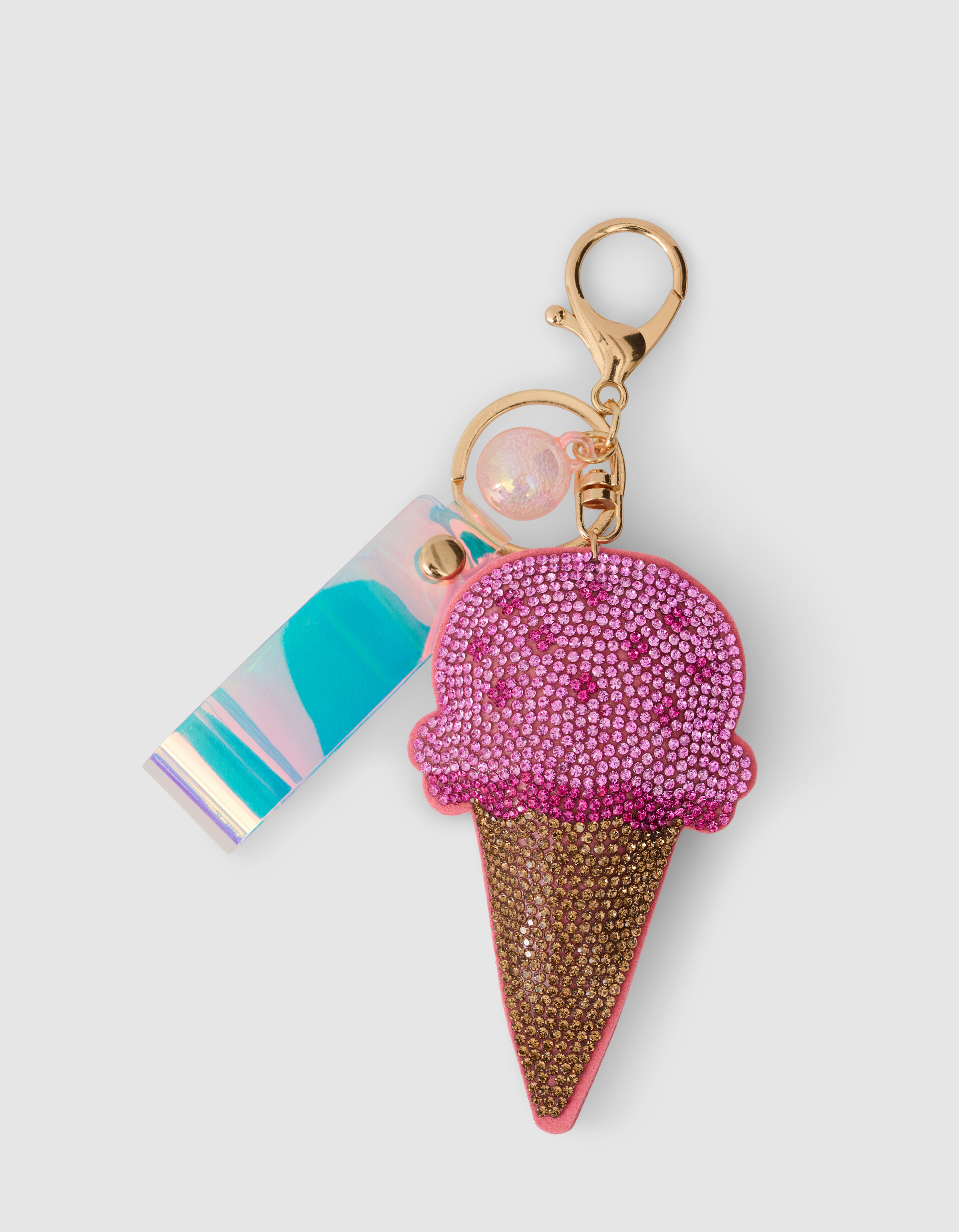 Strass Icecream Sleutelhanger Roze SHOEBY ACCESSOIRES