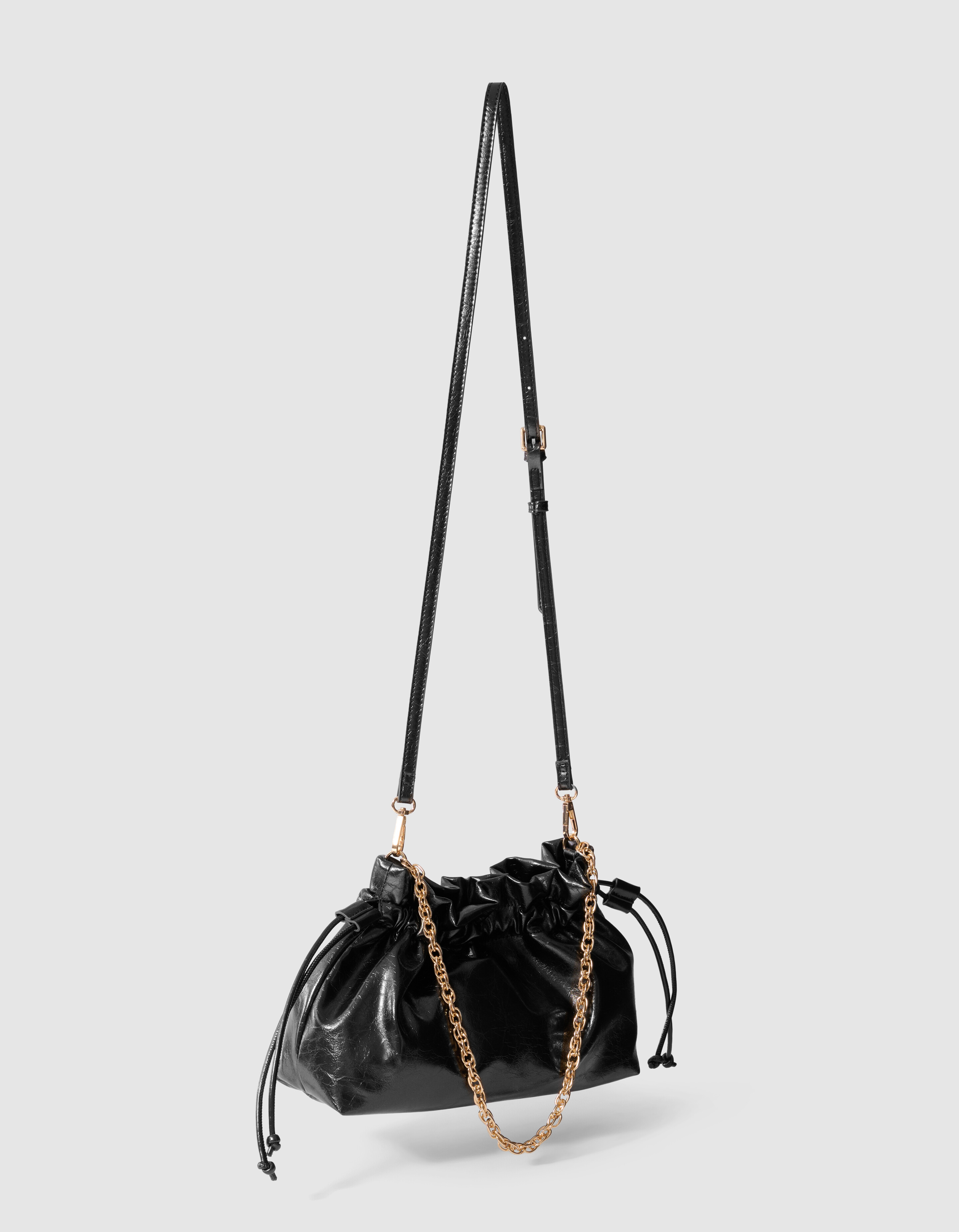 Shiny Chain Clutch Donkergrijs SHOEBY ACCESSOIRES