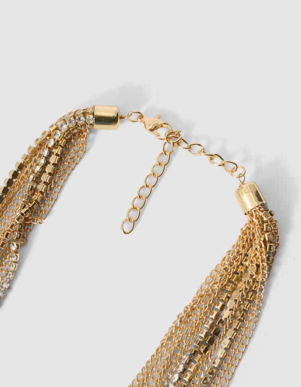 Layered Strass Ketting Goud SHOEBY ACCESSOIRES