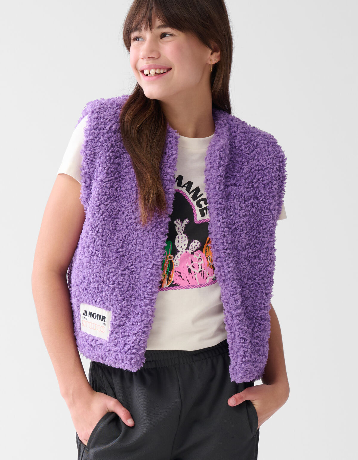 Teddy Label Gilet Paars SHOEBY GIRLS