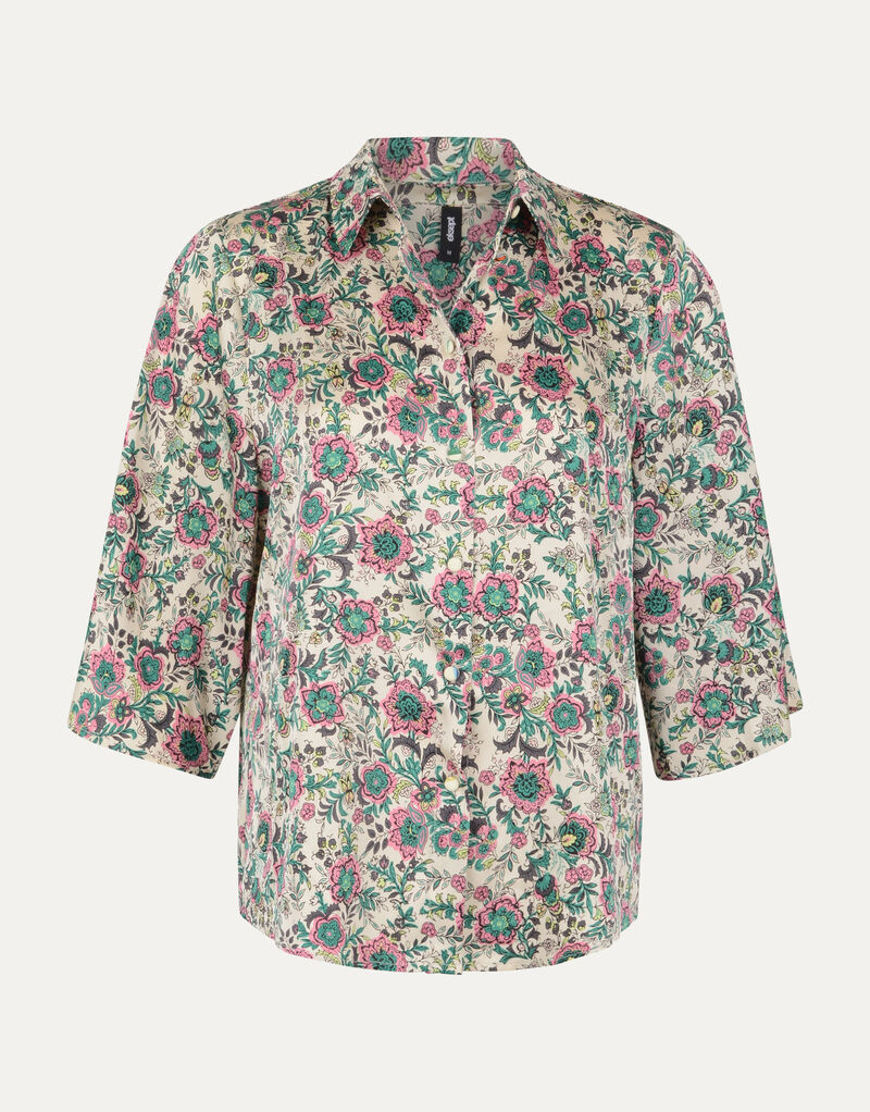 Printed Kimono Top